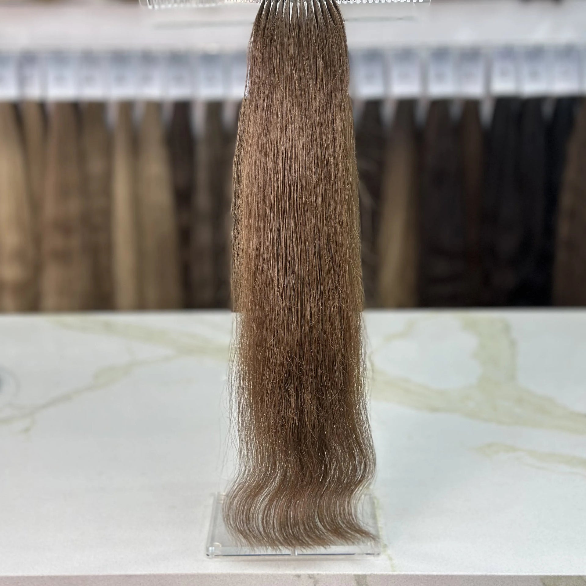 K-tip Slavic hair, colored, wavy 22 inch, 59gr, 88 str
