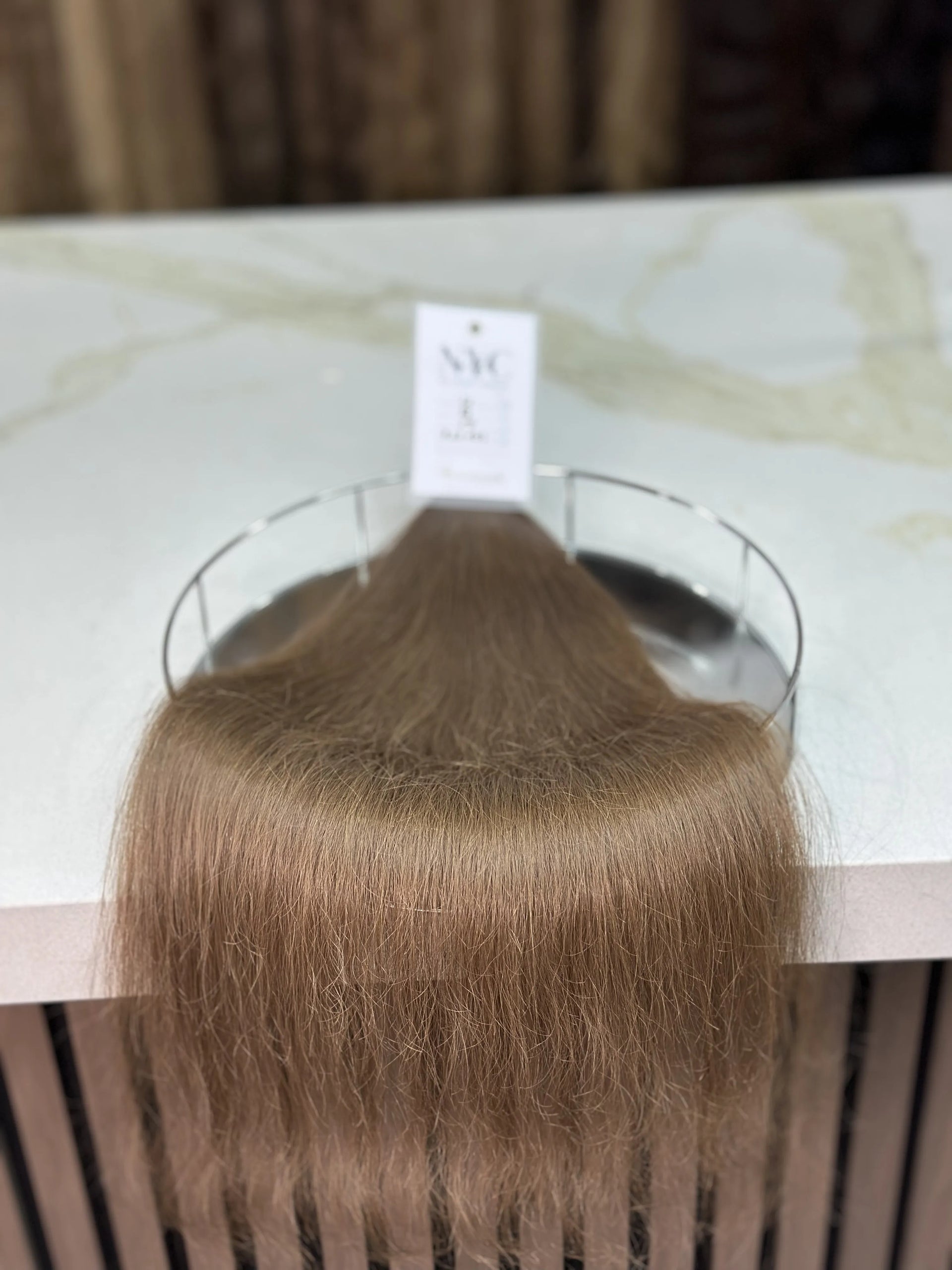 K-tip Slavic hair, colored, wavy 22 inch, 129gr, 193str