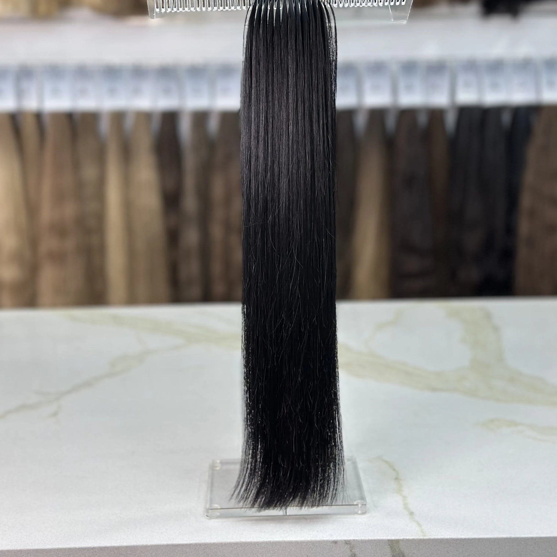 K-tip Slavic hair, colored, straight 22 inch, 103gr, 184str