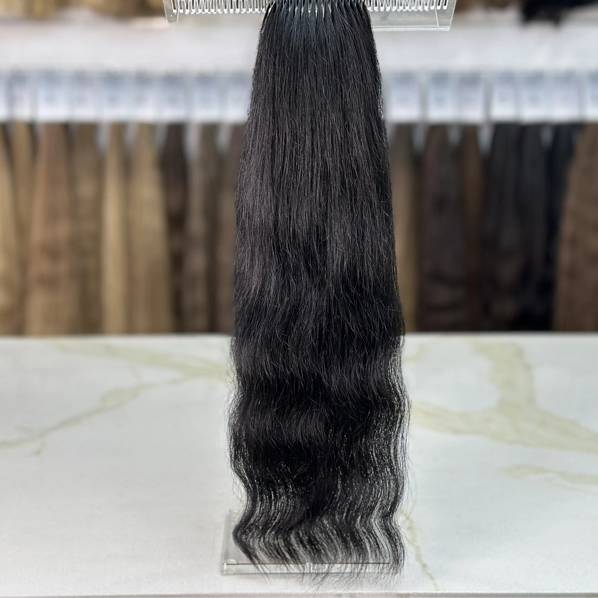 K-tip Slavic hair, colored, wavy 22 inch, 103gr, 184str