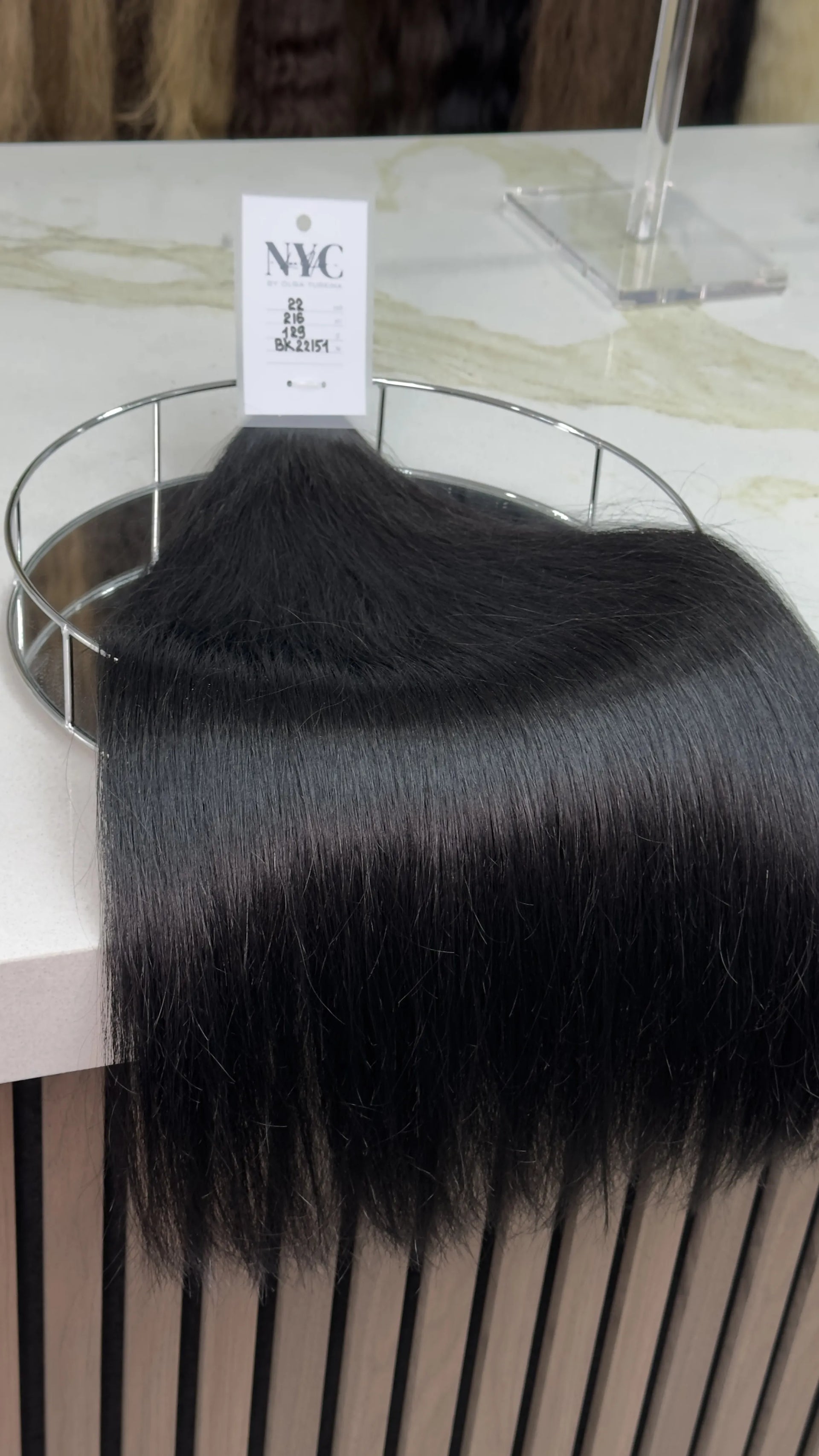 K-tip Slavic hair, colored, straight 22 inch, 129gr, 216str
