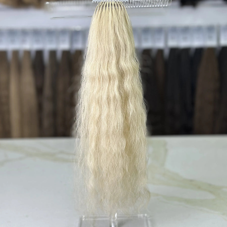 K-tip Slavic hair, colored, curly 18 inch, 46gr, 100str