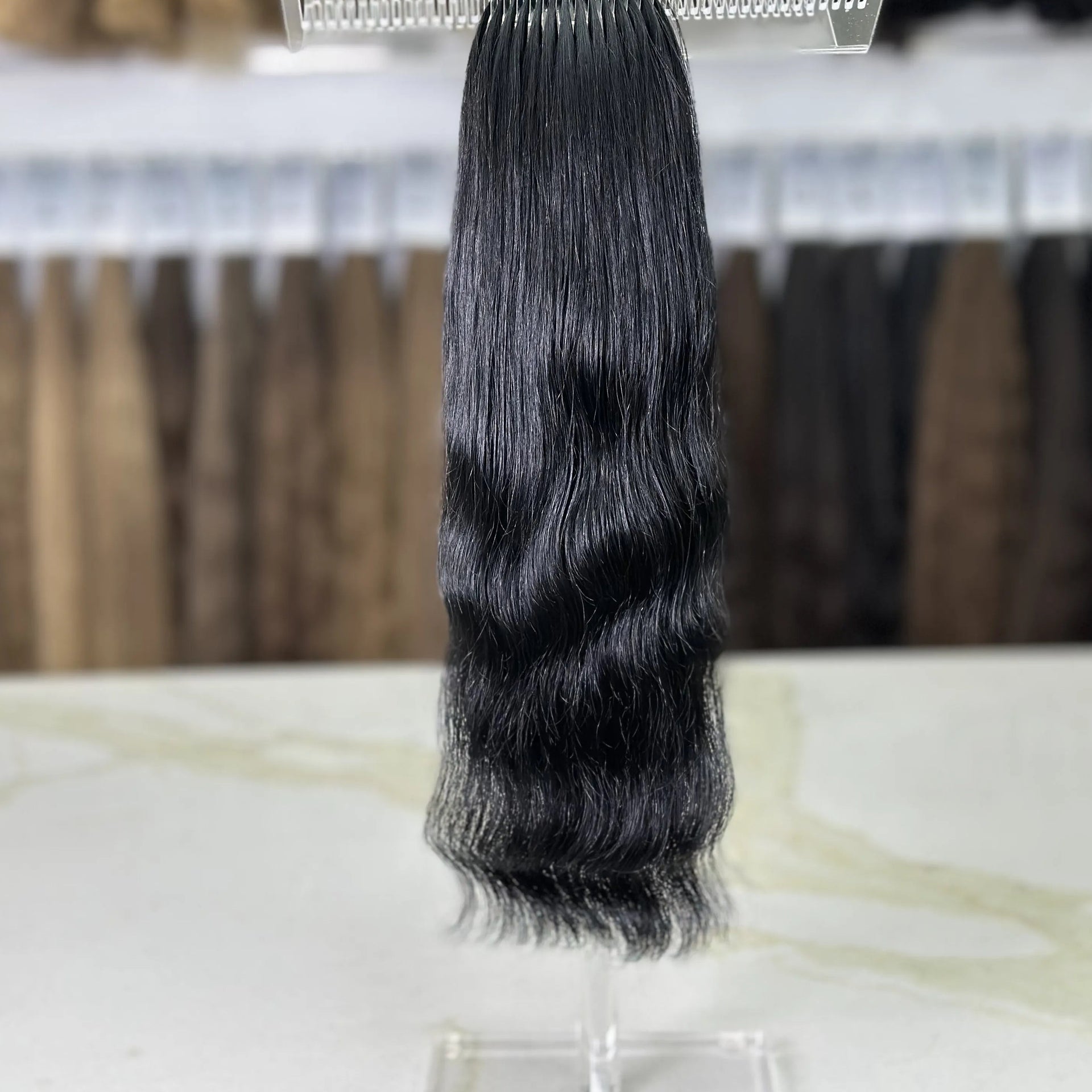 K-tip Slavic hair, colored, wavy 18 inch, 92gr, 187str