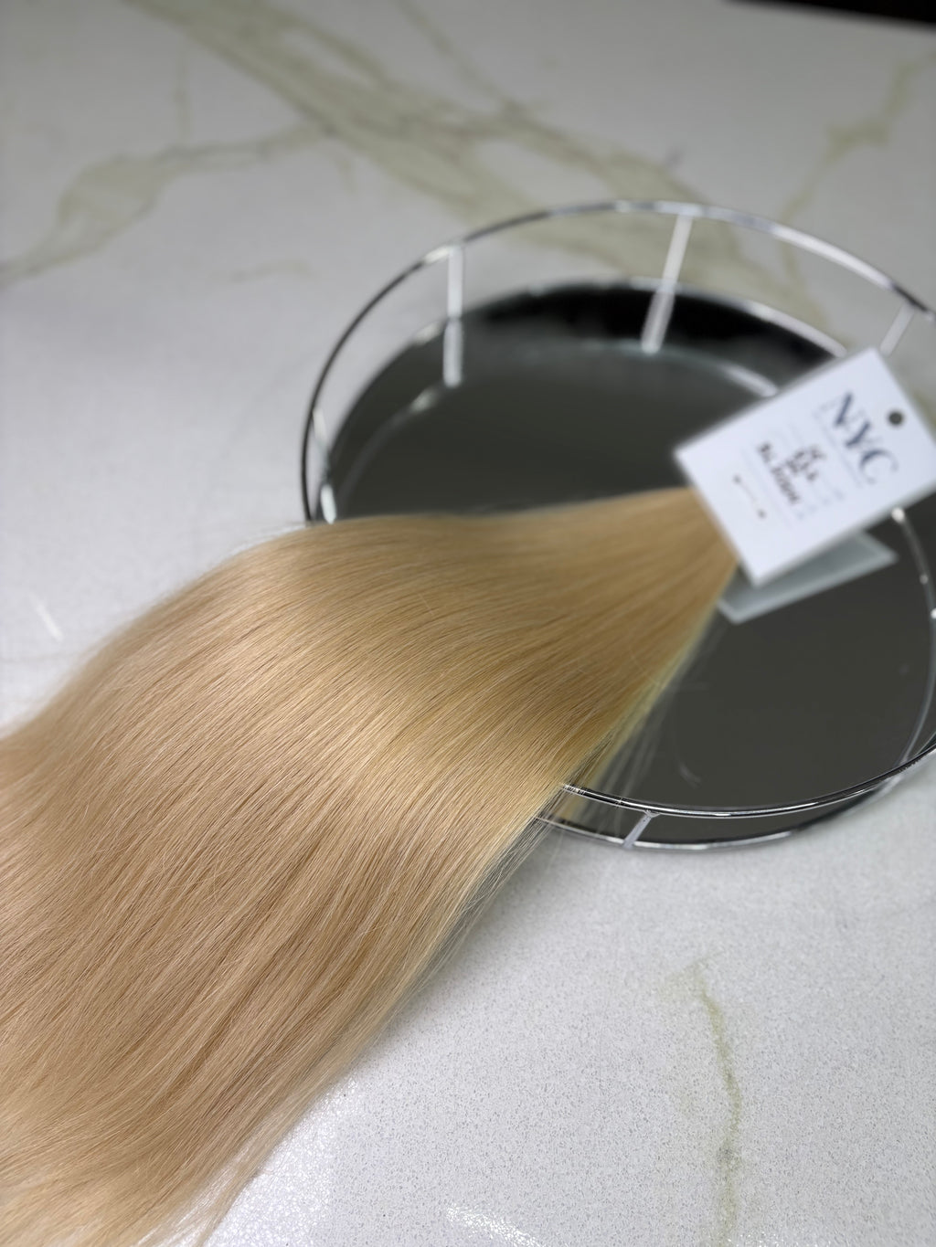 Premium Slavic K-Tip Extensions – Blonde Straight 16" | 222 Strands | 94 g