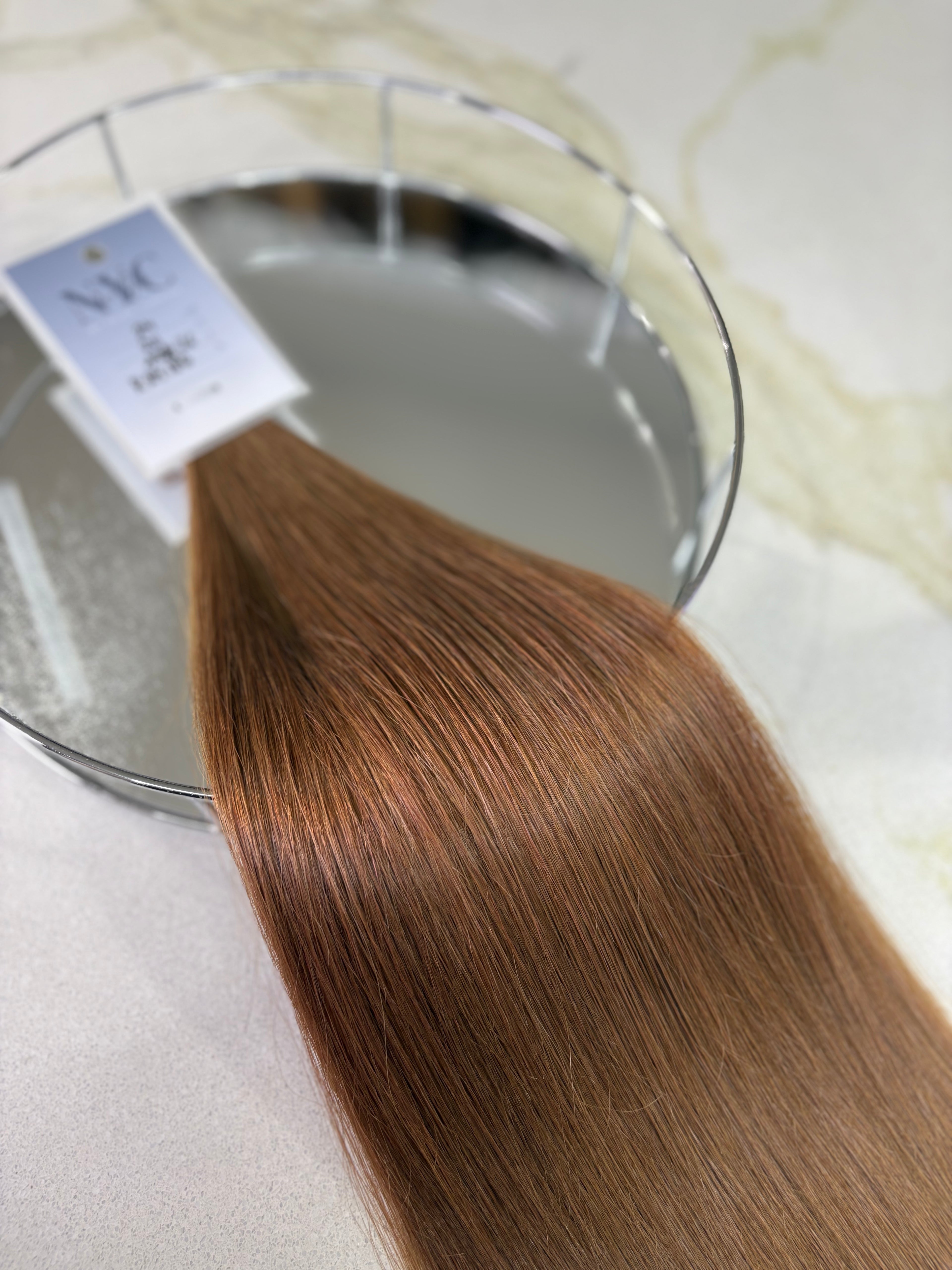 Premium Slavic K-Tip Extensions – Light Brown Straight 24" | 211 Strands | 126 g