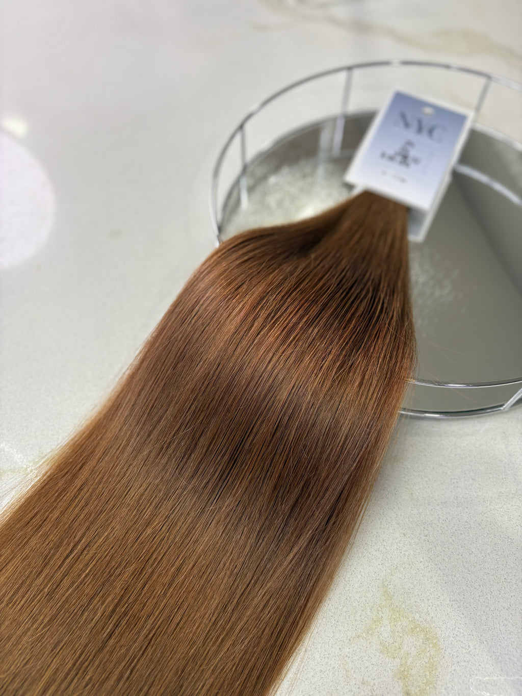 Premium Slavic K-Tip Extensions – Light Brown Straight 24" | 211 Strands | 126 g