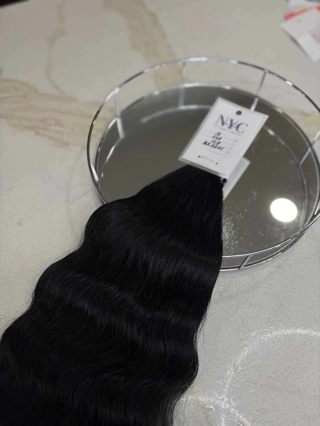 Premium Slavic K-Tip Extensions – Black Wavy 18" | 238 Strands | 109 g