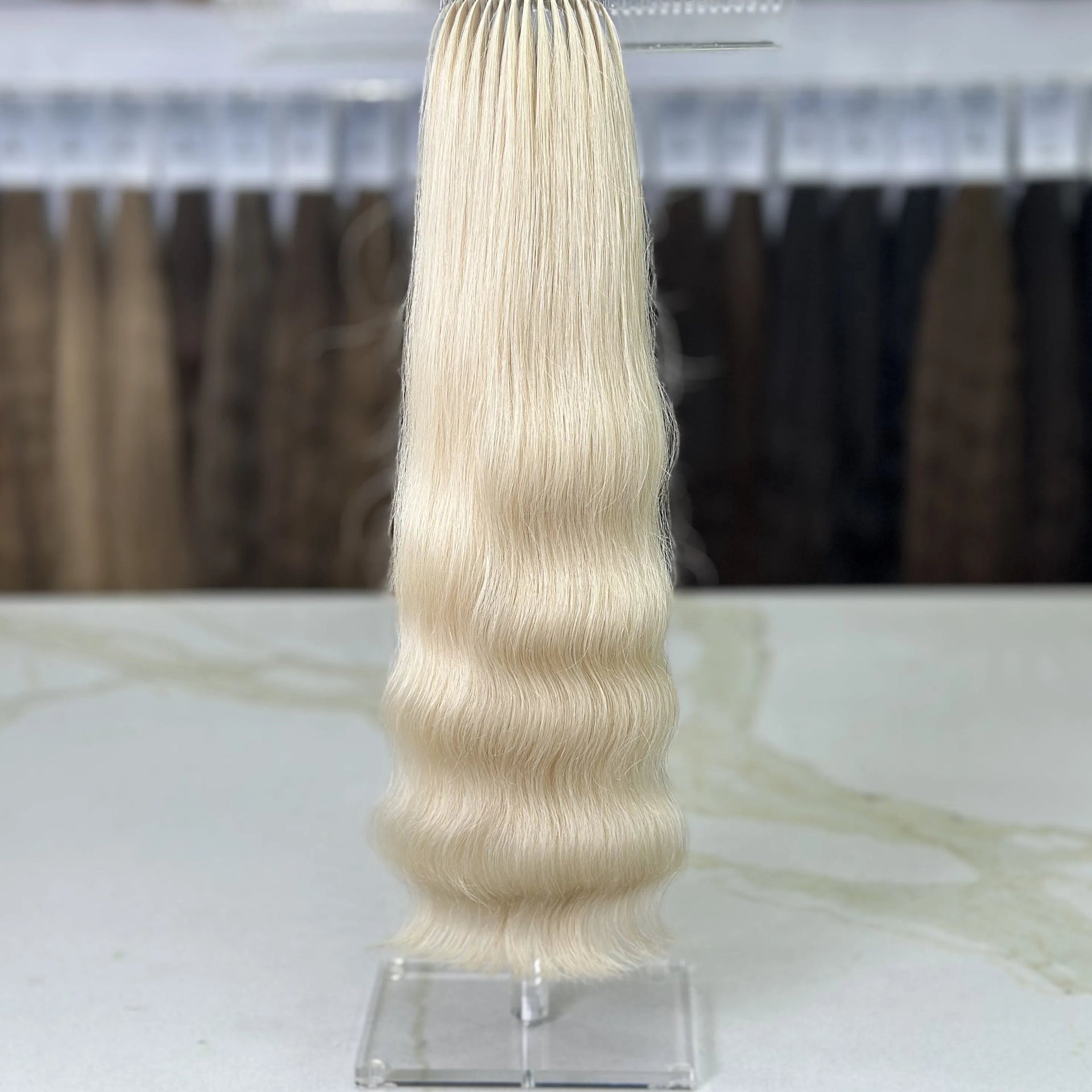 K-tip Slavic hair, colored, wavy 20 inch, 80gr, 171str