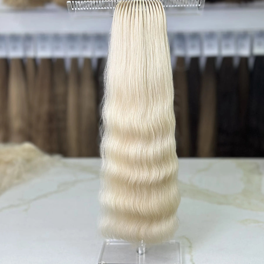 K-tip Slavic hair, colored, wavy 20 inch, 116gr, 242str