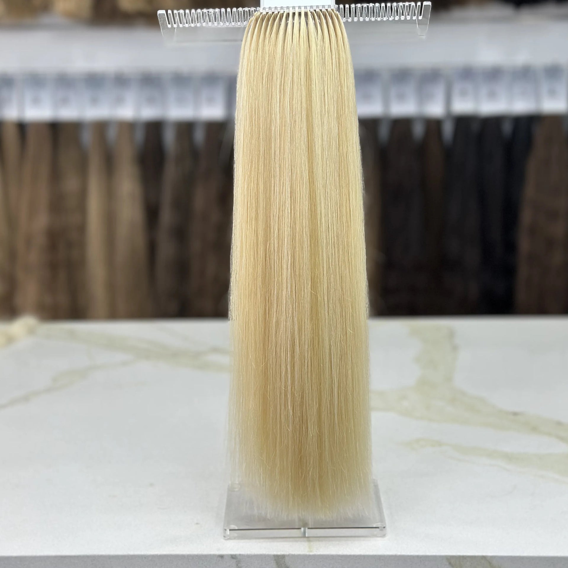 K-tip Slavic hair, colored, straight 20 inch, 110gr, 196str