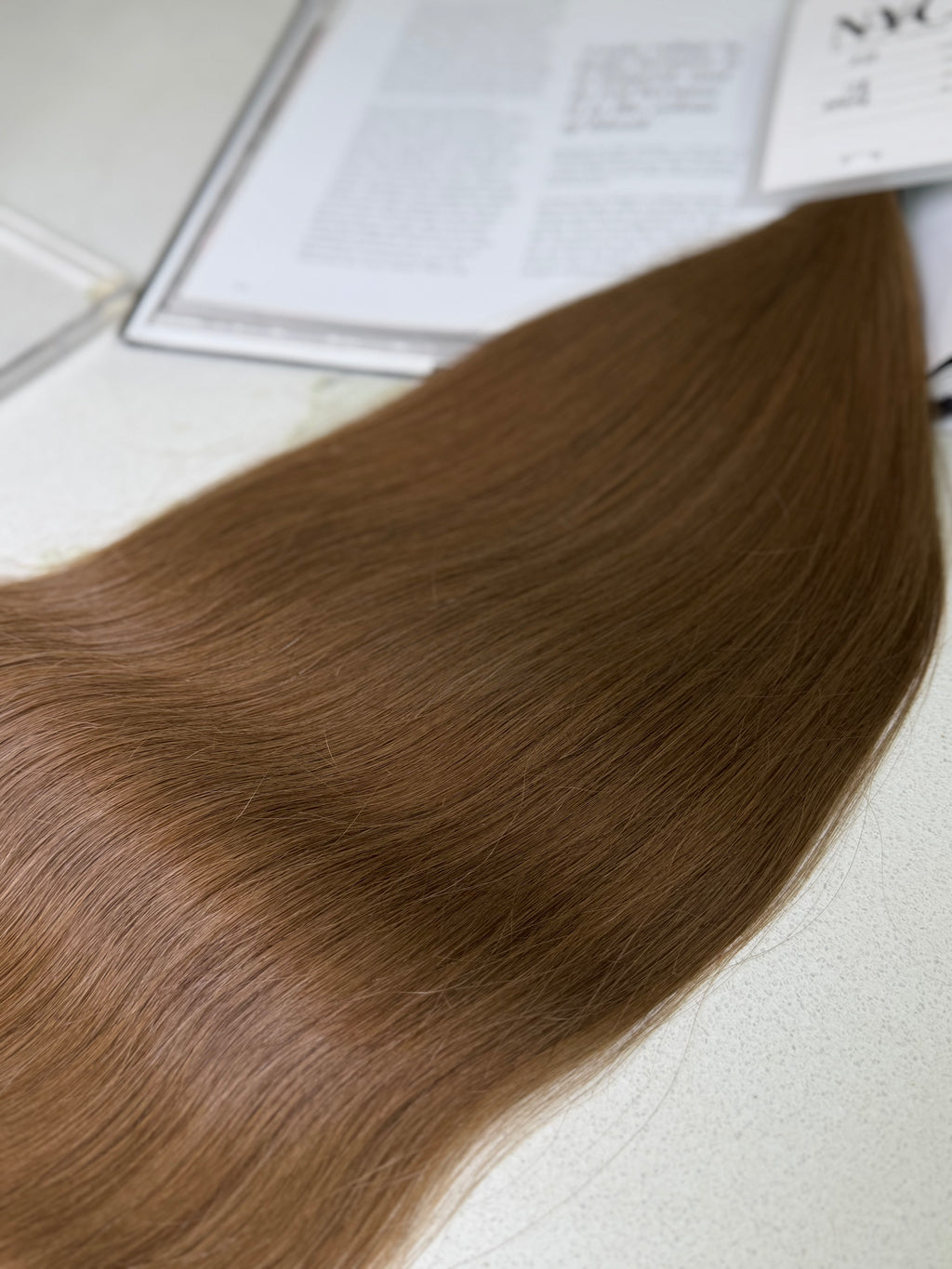 Premium Slavic Colored Hair Brown Wavy Bulk 20 Inch | LuxHairNYC