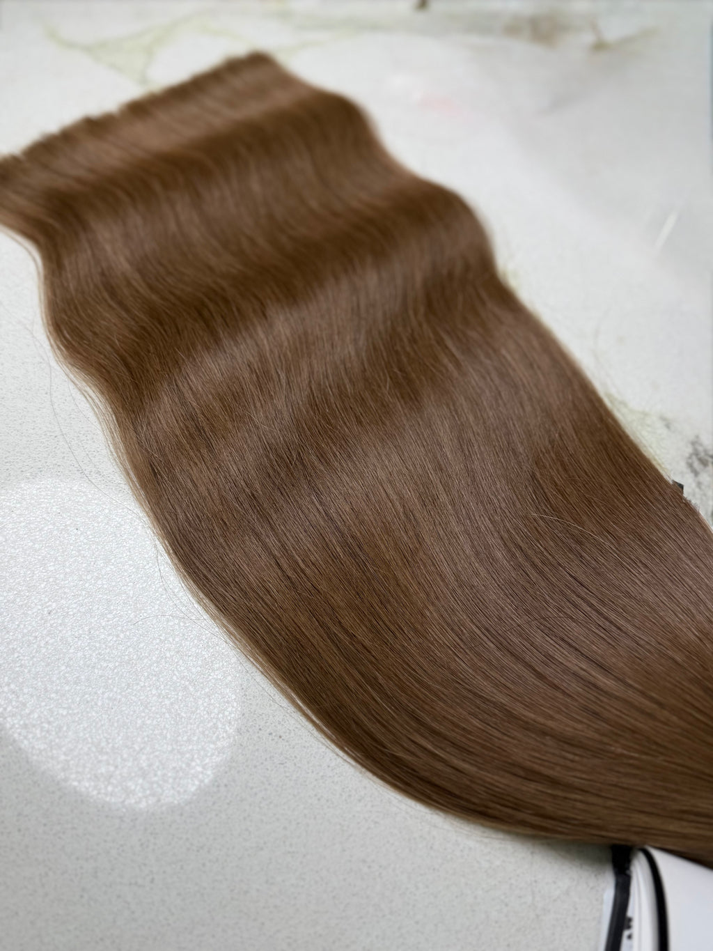 Premium Slavic Colored Hair Brown Wavy Bulk 20 Inch | LuxHairNYC