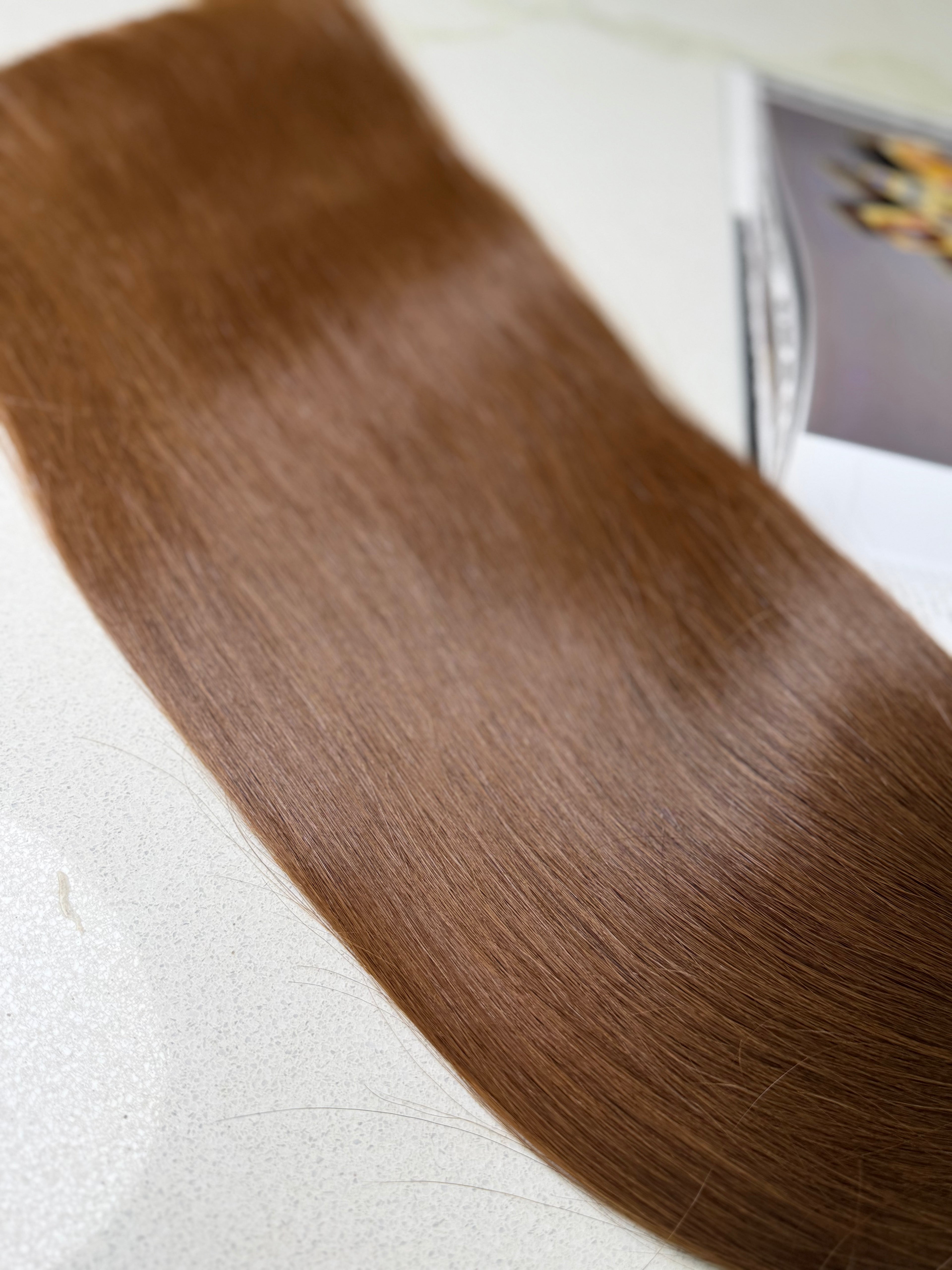 Premium Slavic Hair Brown Straight Bulk 22 Inch | LuxHairNYC