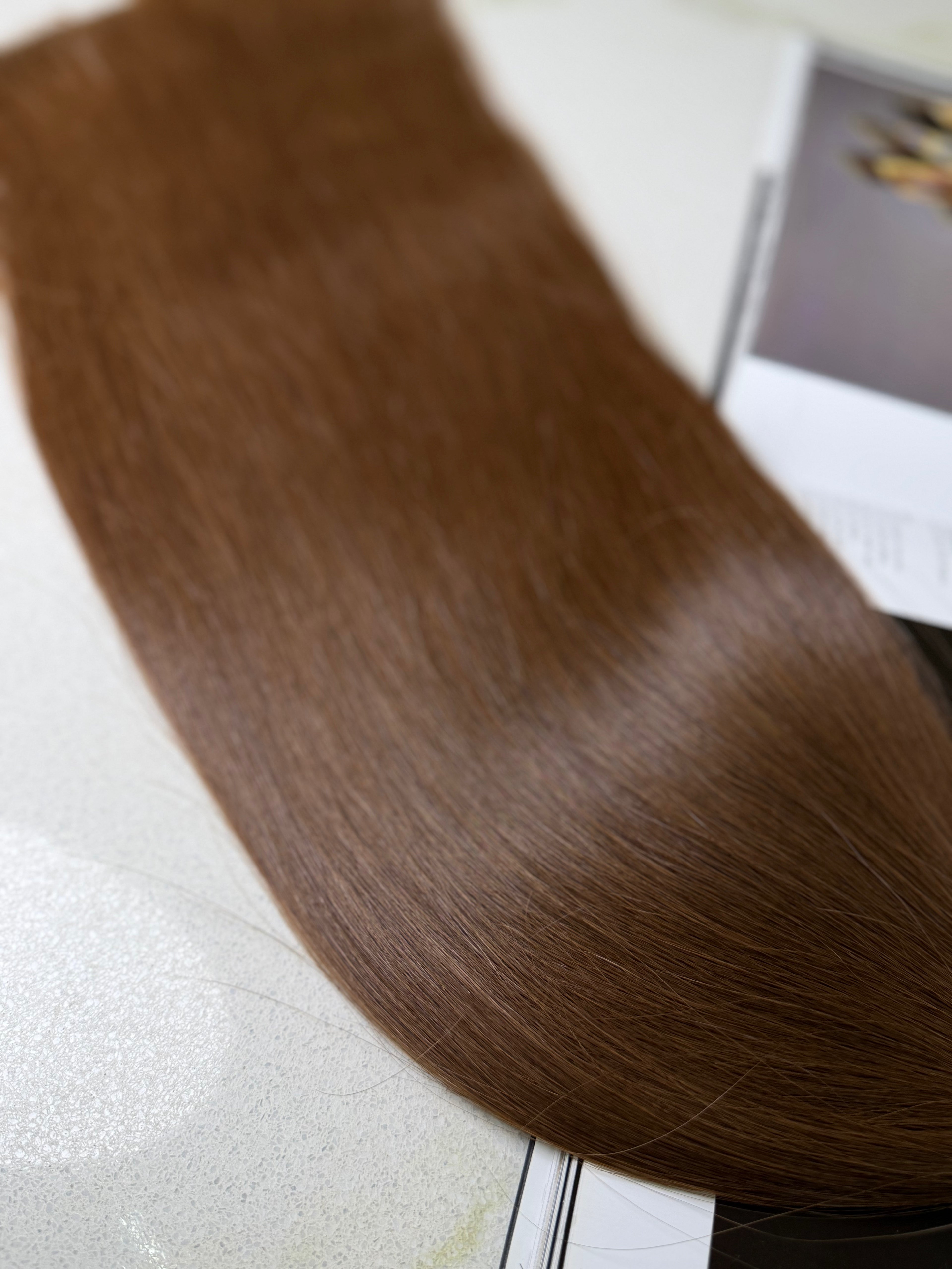 Premium Slavic Hair Brown Straight Bulk 22 Inch | LuxHairNYC