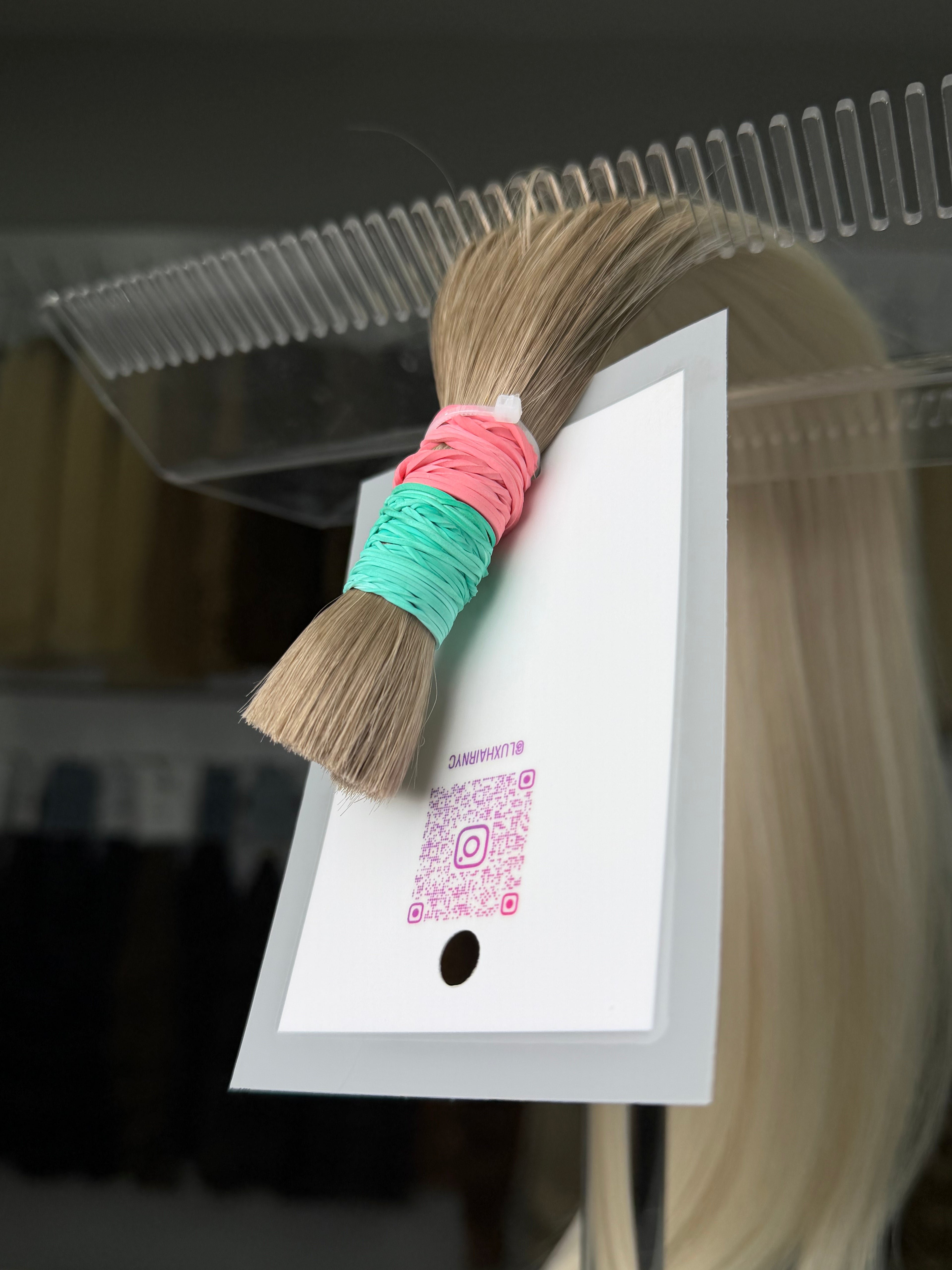 Premium Slavic Bulk Hair Straight – Blonde Ombre 22"