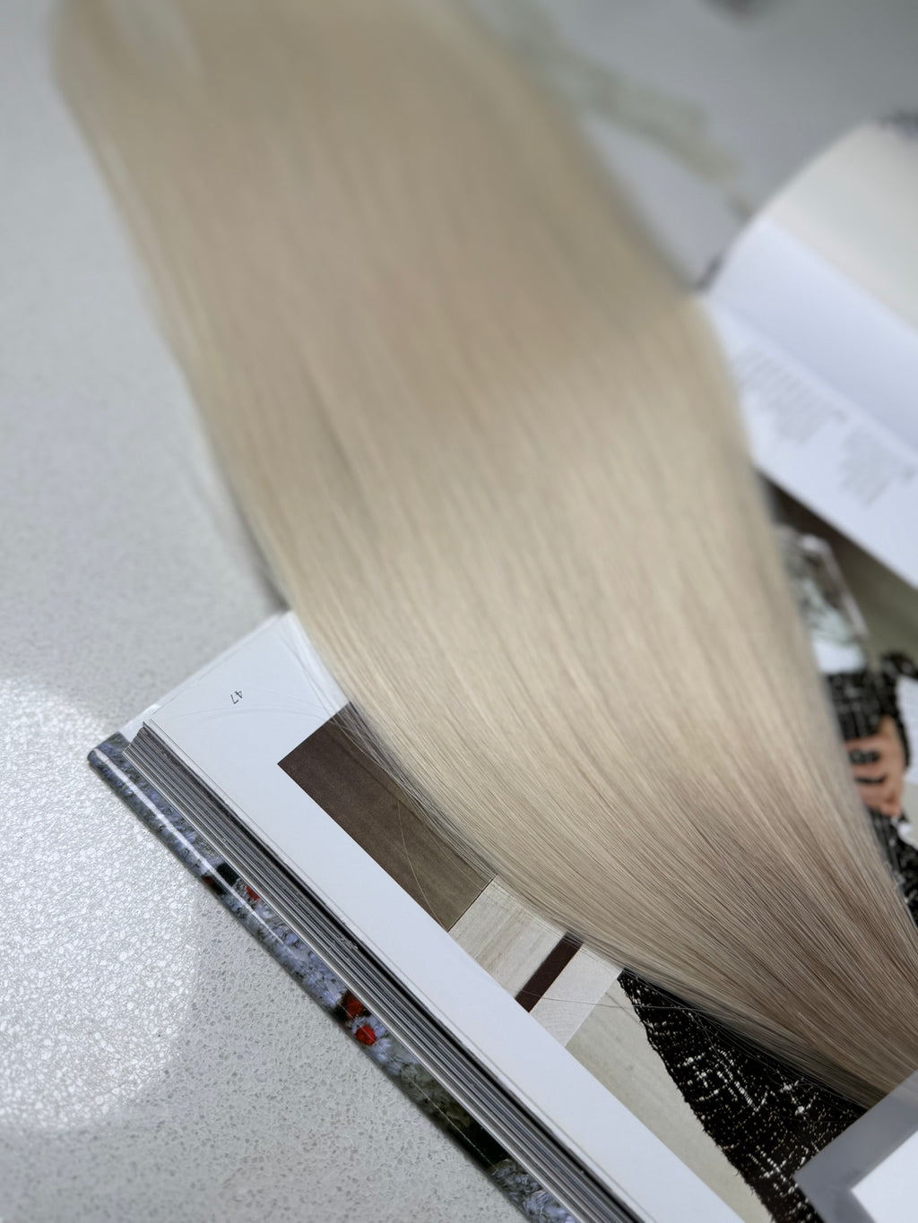 Premium Slavic Bulk Hair Straight – Blonde Ombre 22"