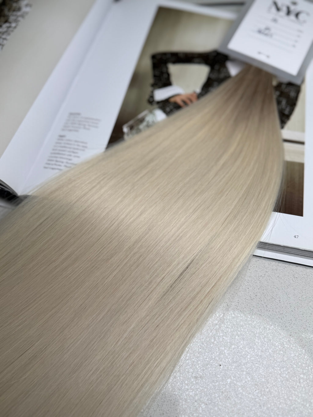 Premium Slavic Bulk Hair Straight – Blonde Ombre 22"
