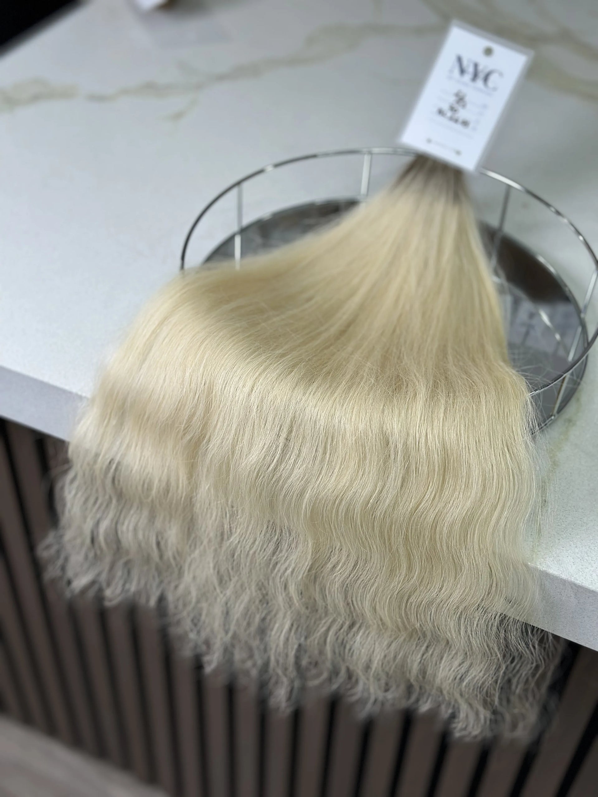 K-tip Slavic hair, colored, wavy 22 inch, 70gr, 153str