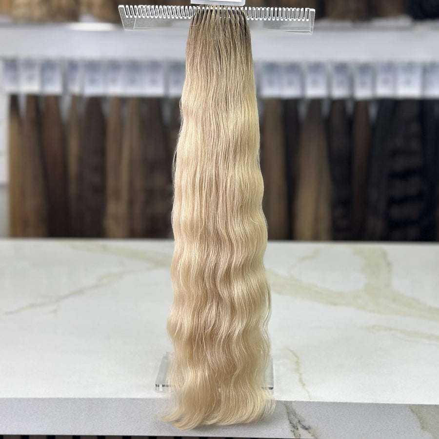 K-tip Slavic hair, colored, wavy 24 inch, 148gr, 253str