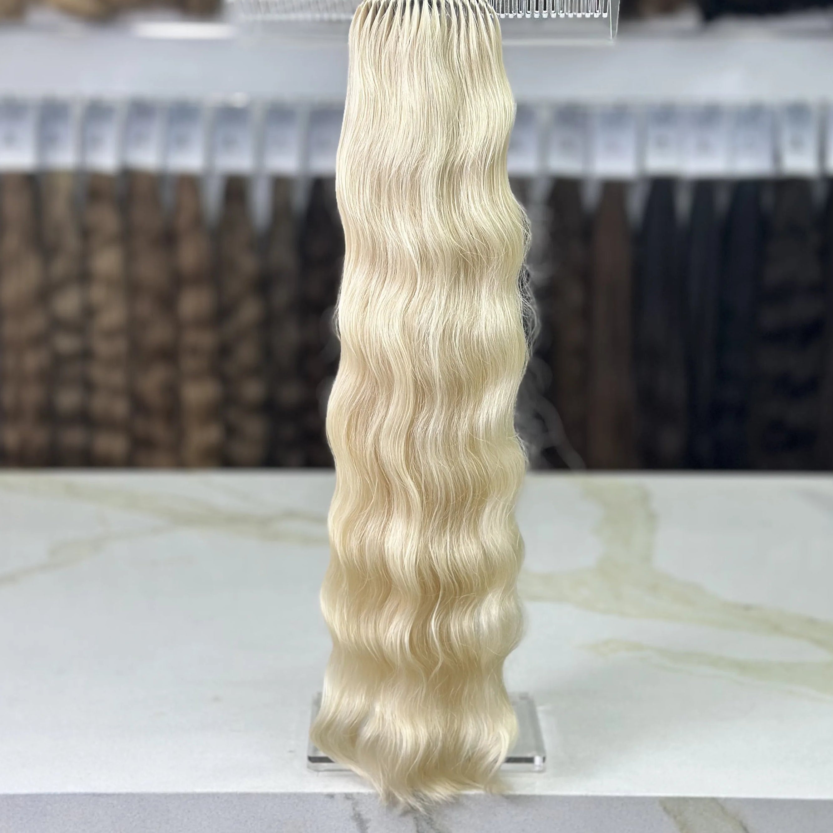 K-tip Slavic hair, colored, wavy 24 inch, 148gr, 207str - LUXHAIRNYCSHOP