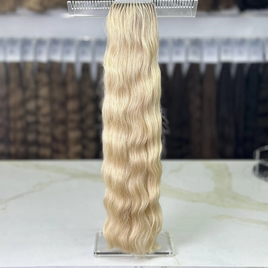 K-tip Slavic hair, colored, wavy 24 inch, 104gr, 207str