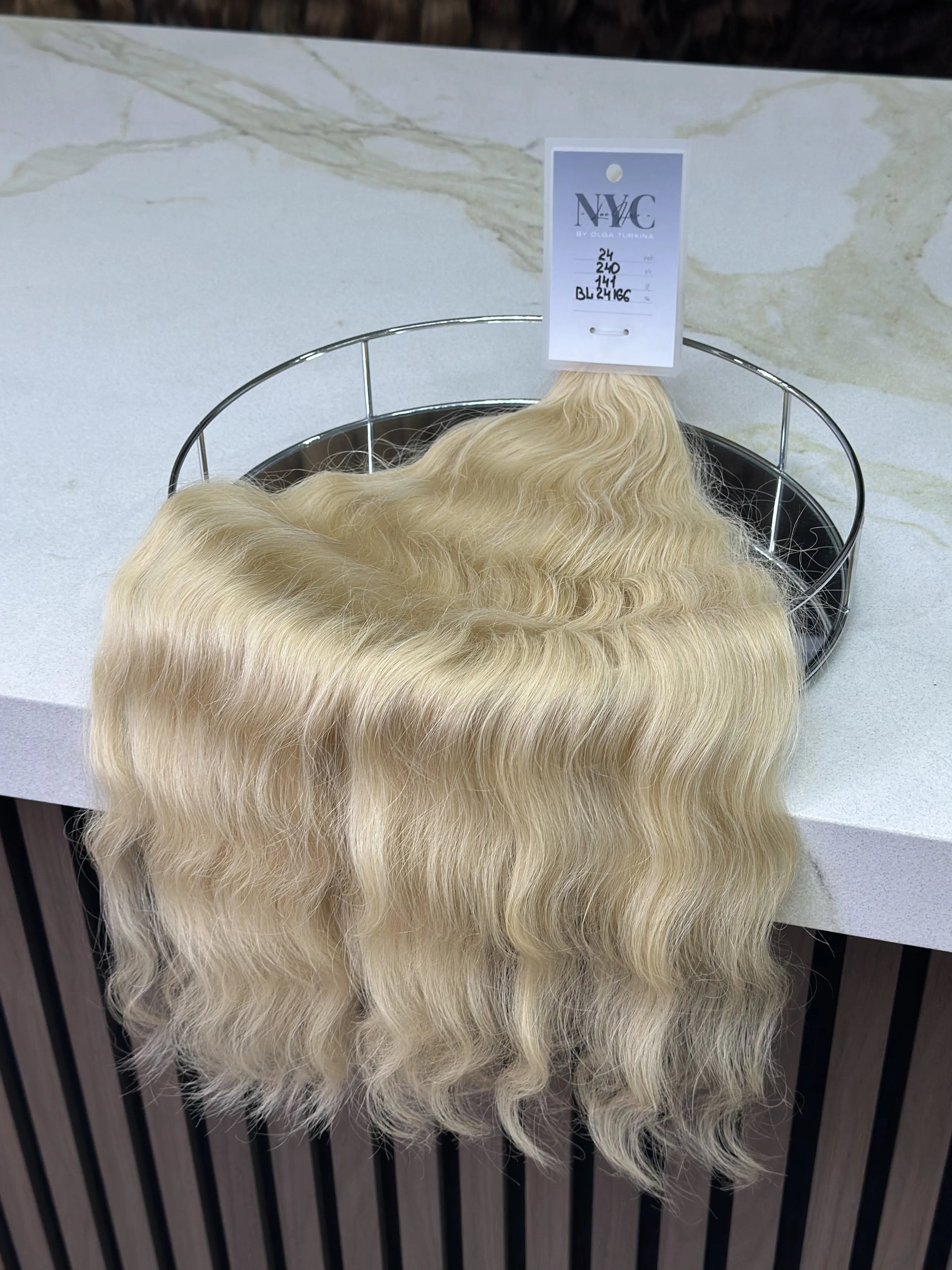 K-tip Slavic hair, colored, wavy 24 inch, 141gr, 240str
