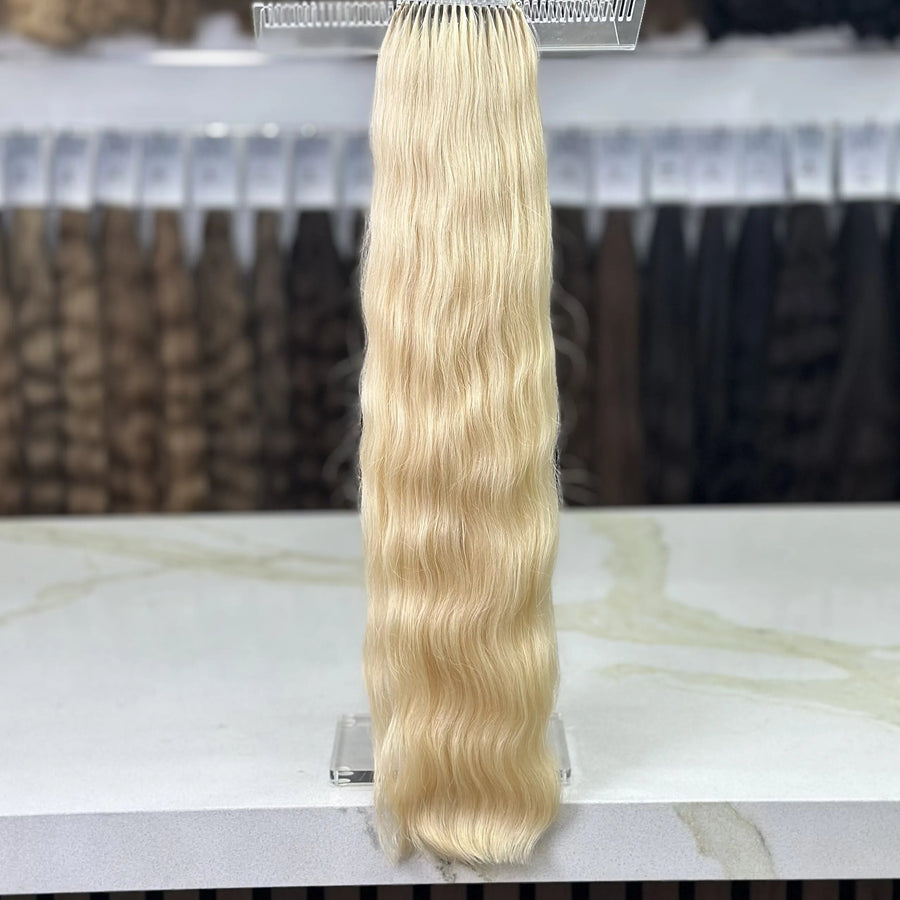 K-tip Slavic hair, colored, wavy 24 inch, 132gr, 177str