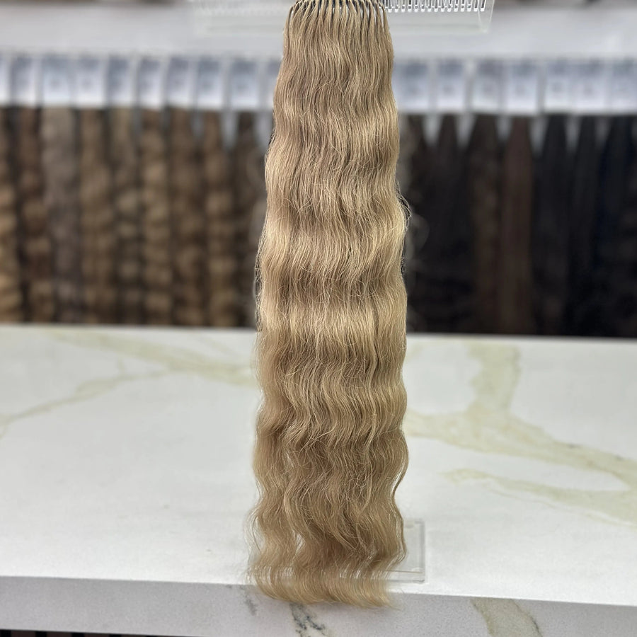 K-tip Slavic hair, colored, wavy 24 inch, 111gr, 190str