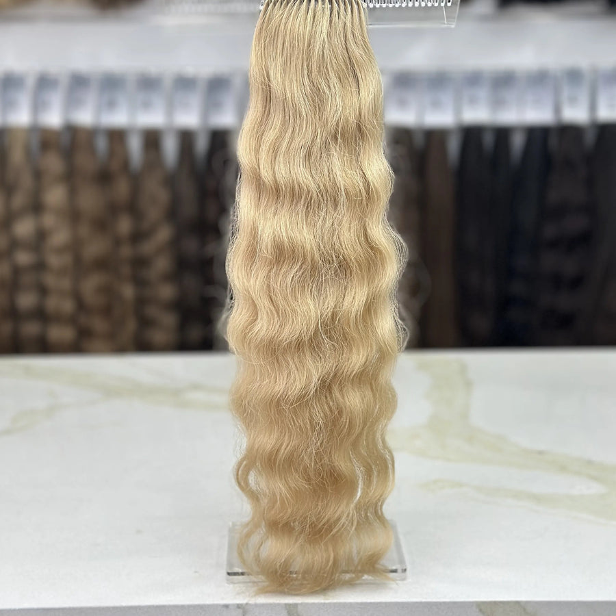 K-tip Slavic hair, colored, wavy 24 inch, 93gr, 160str
