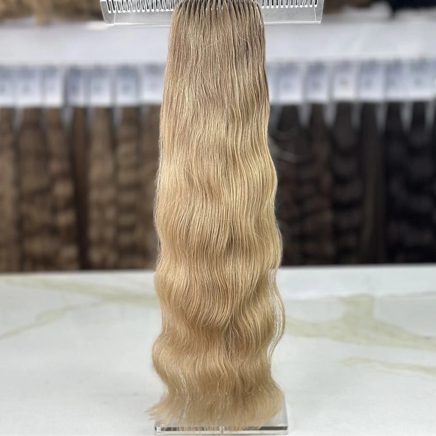 K-tip Slavic hair, colored, wavy 24 inch, 125gr, 191str
