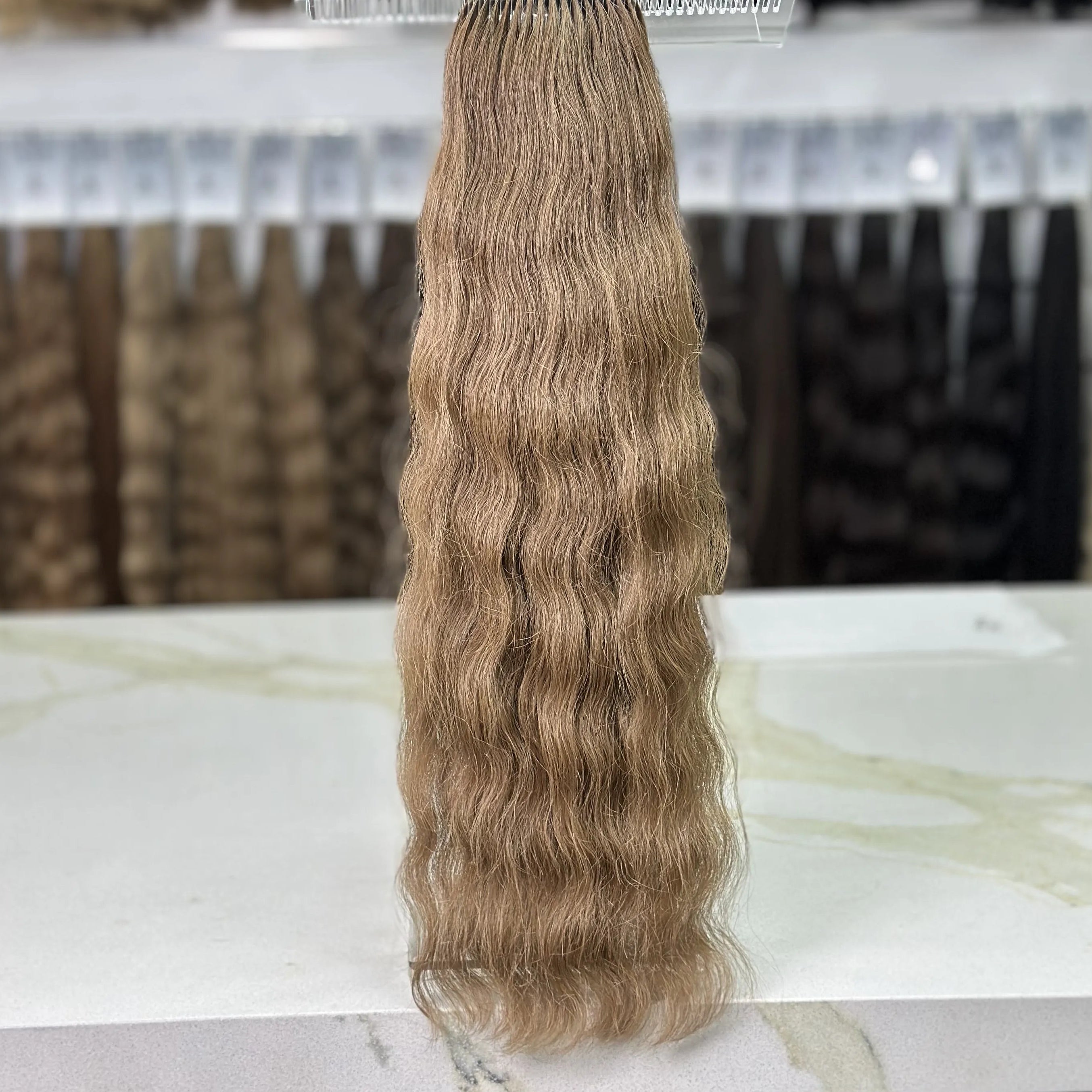 K-tip Slavic hair, colored, wavy 24 inch, 131gr, 199str - LUXHAIRNYCSHOP