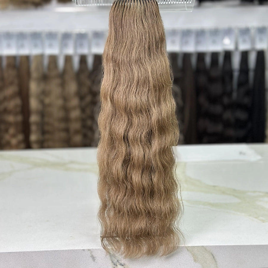 K-tip Slavic hair, colored, wavy 24 inch, 131gr, 199str