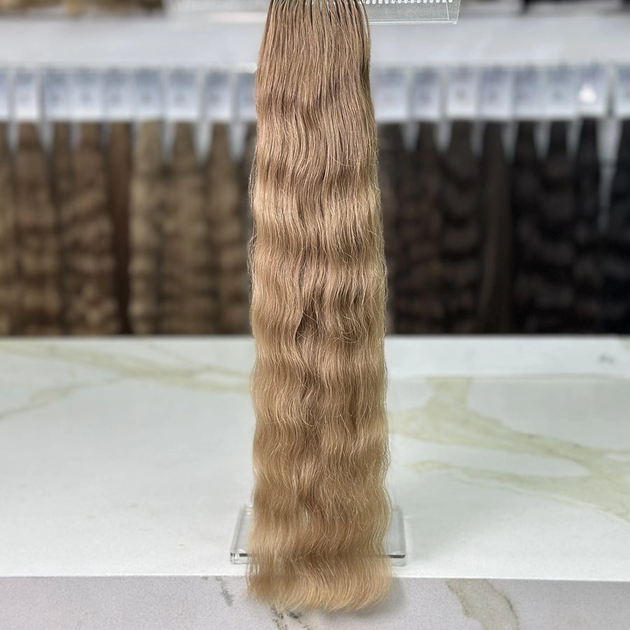 K-tip Slavic hair, colored, wavy 24 inch, 109gr, 203str