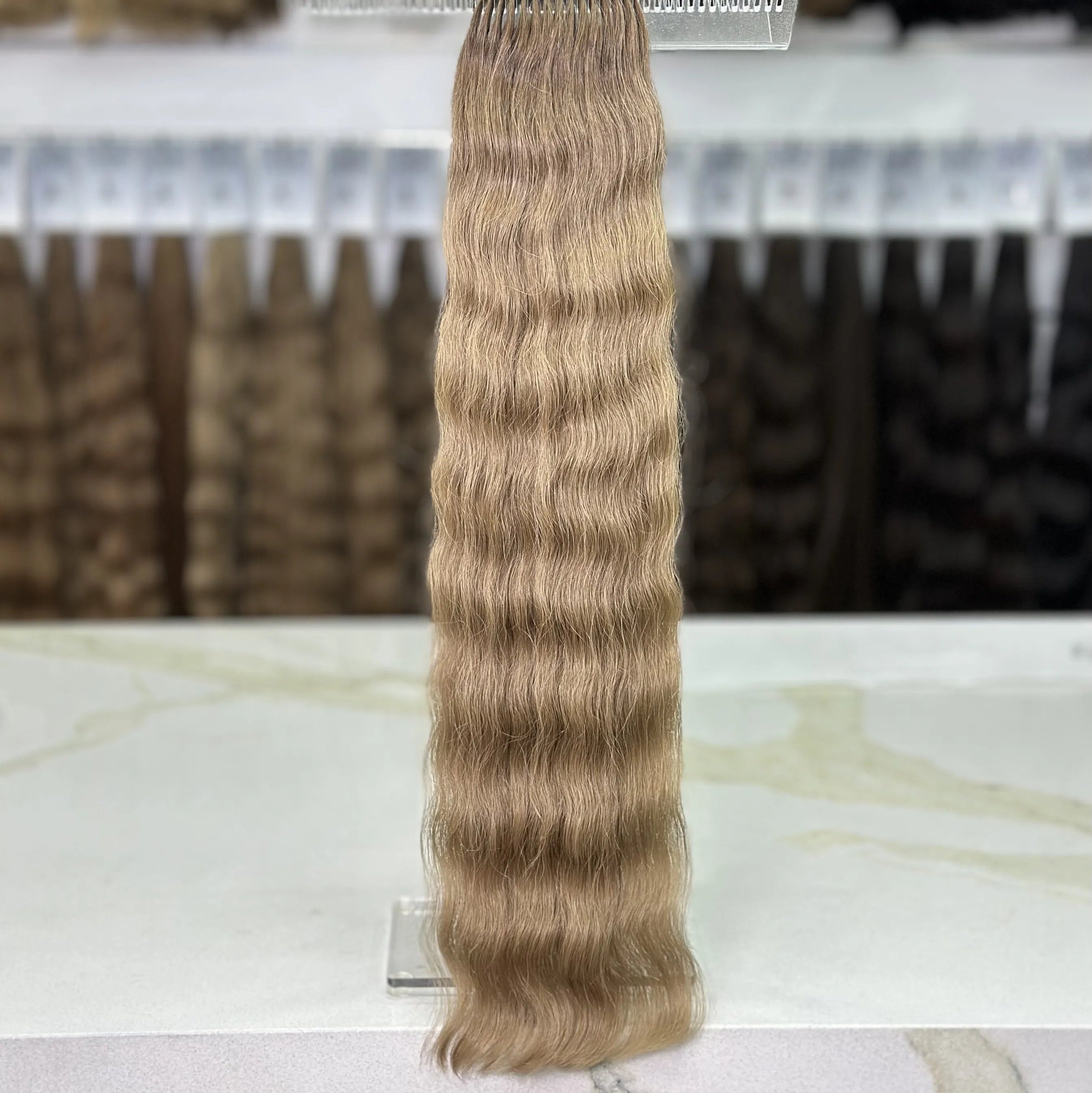 K-tip Slavic hair, colored, wavy 24 inch, 103gr, 173str - LUXHAIRNYCSHOP
