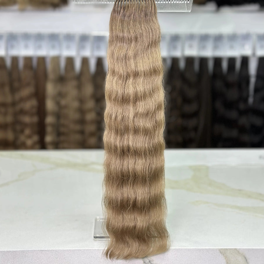 K-tip Slavic hair, colored, wavy 24 inch, 103gr, 173str