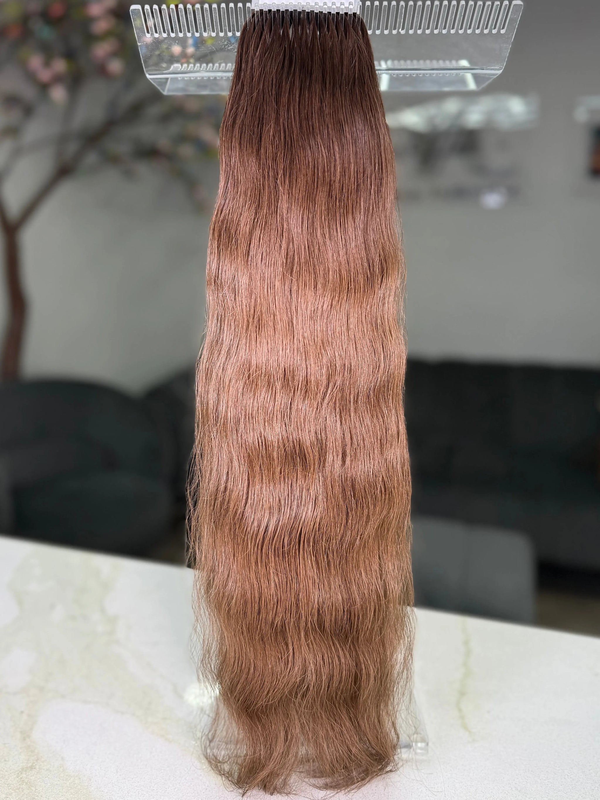 K-Tip Slavic Hair Bundle – Mixed Colors, Straight/Wavy LUXHAIRNYCSHOP