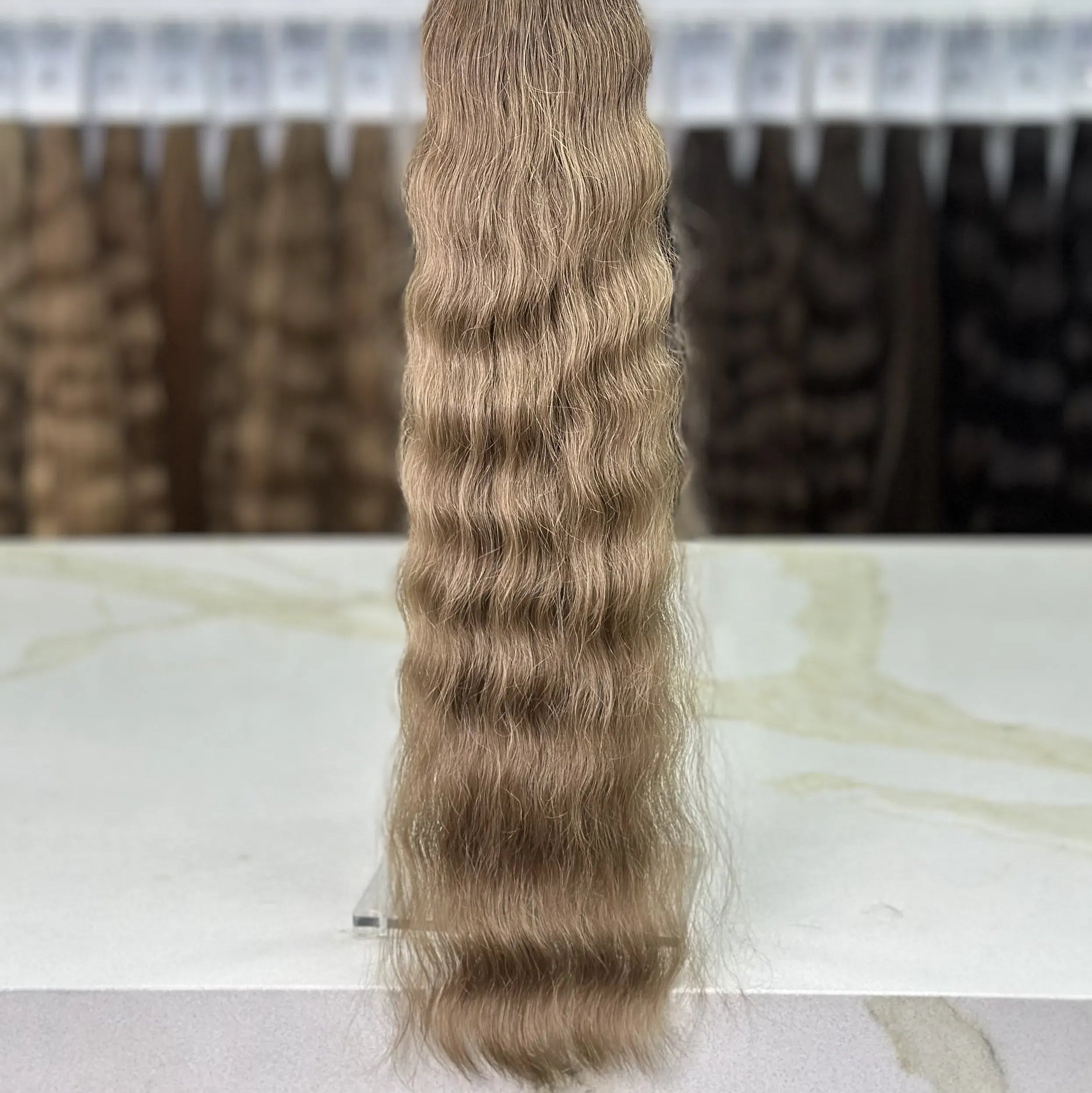 K-tip Slavic hair, colored, wavy 24 inch, 96gr, 172str - LUXHAIRNYCSHOP