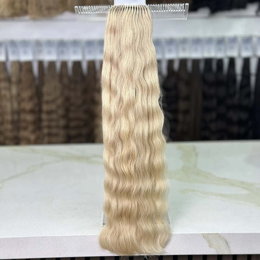 K-tip Slavic hair, colored, wavy 26 inch, 154gr, 225str