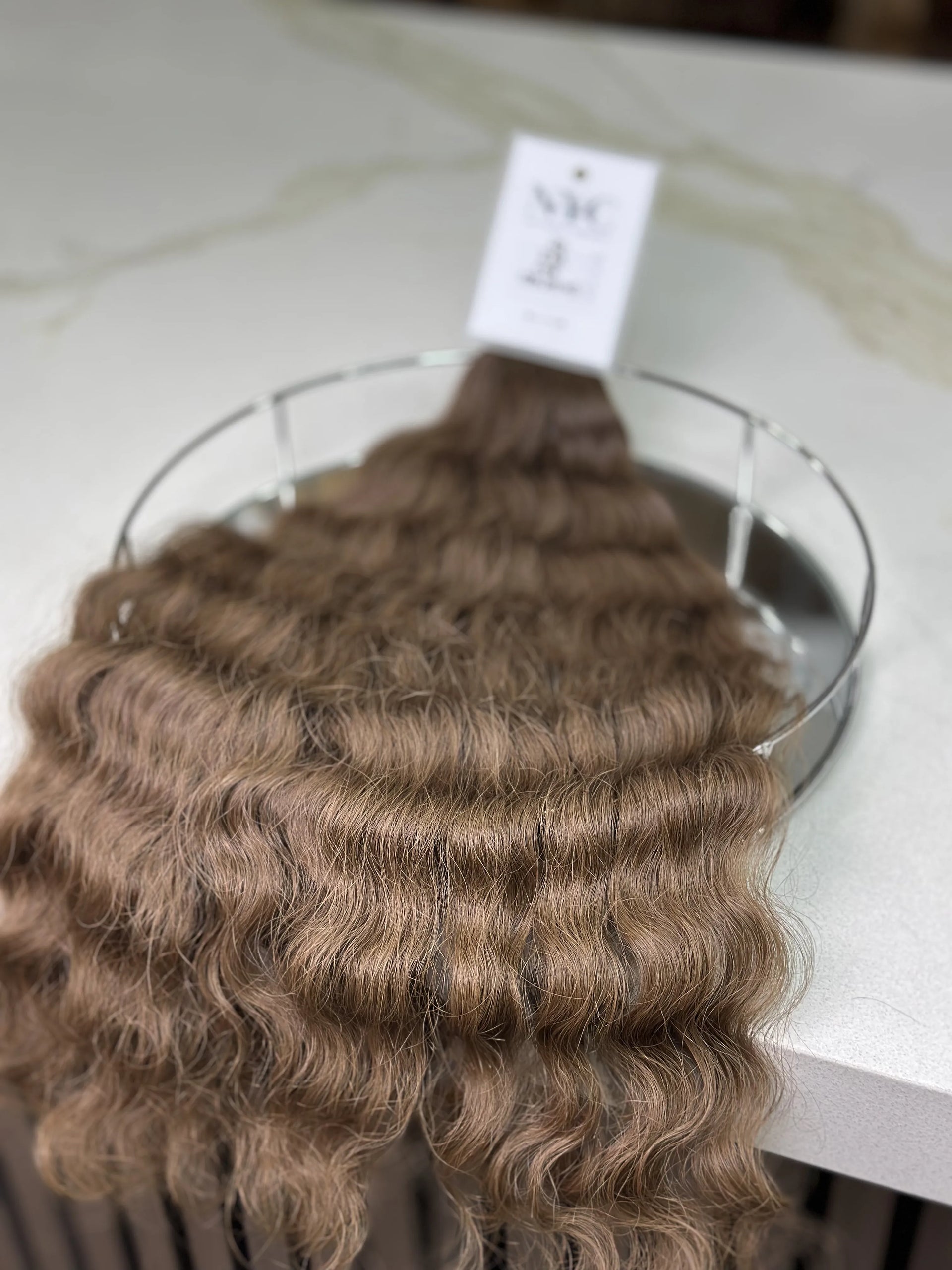 K-tip Slavic hair, colored, curly 20 inch, 146gr, 258str