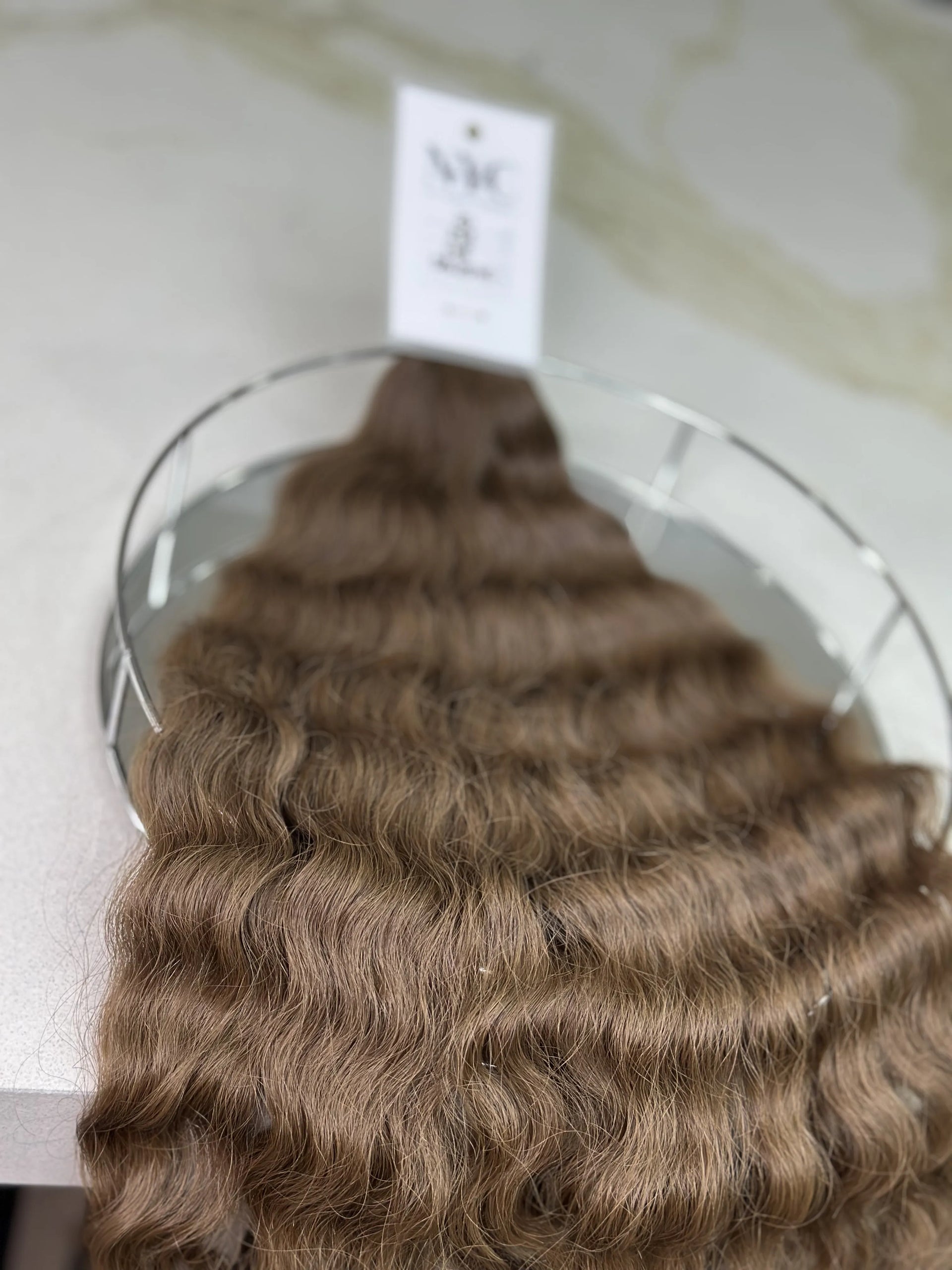K-tip Slavic hair, colored, curly 20 inch, 146gr, 258str