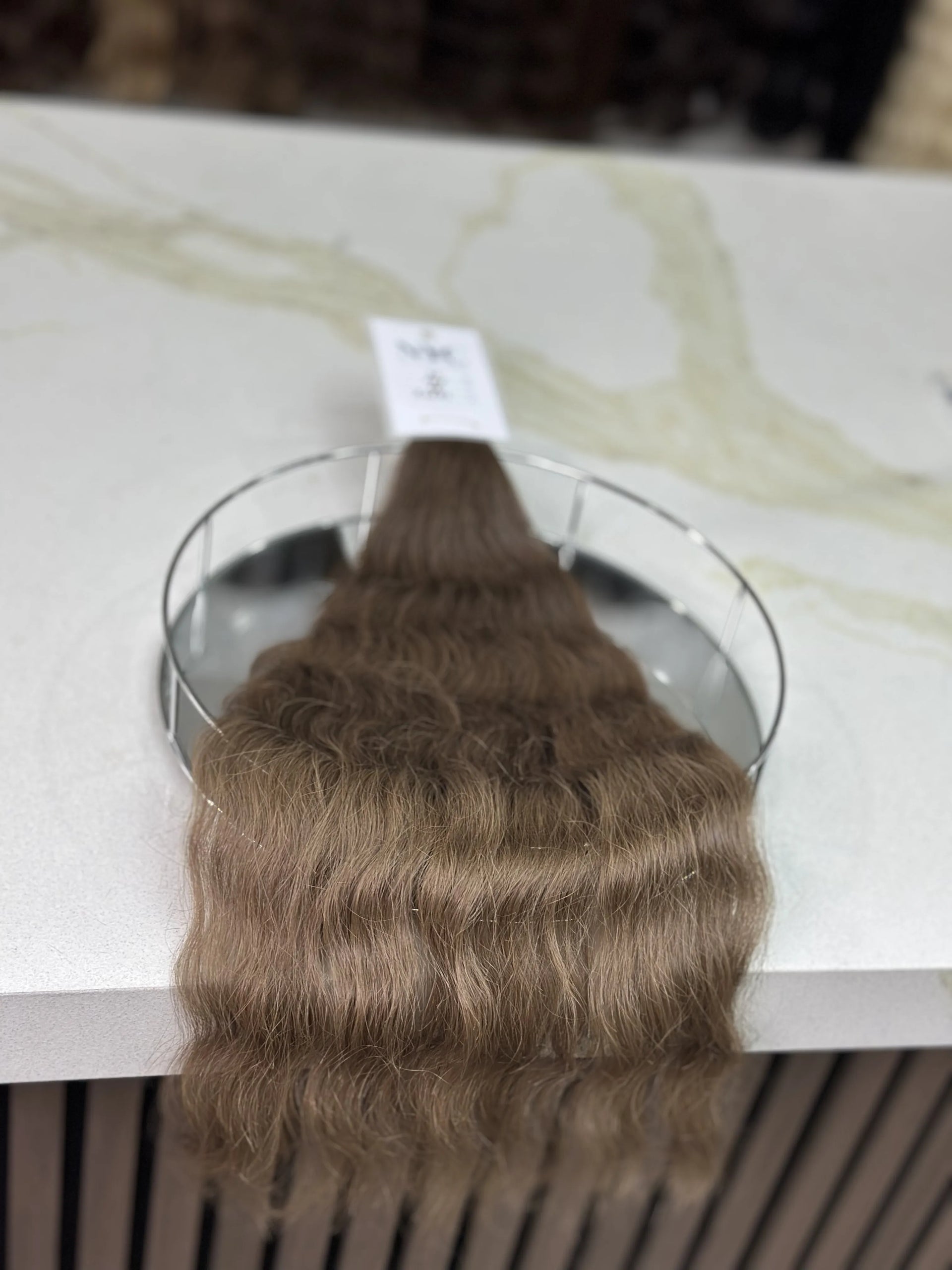 K-tip Slavic hair, colored, curly 22 inch, 66gr, 105str