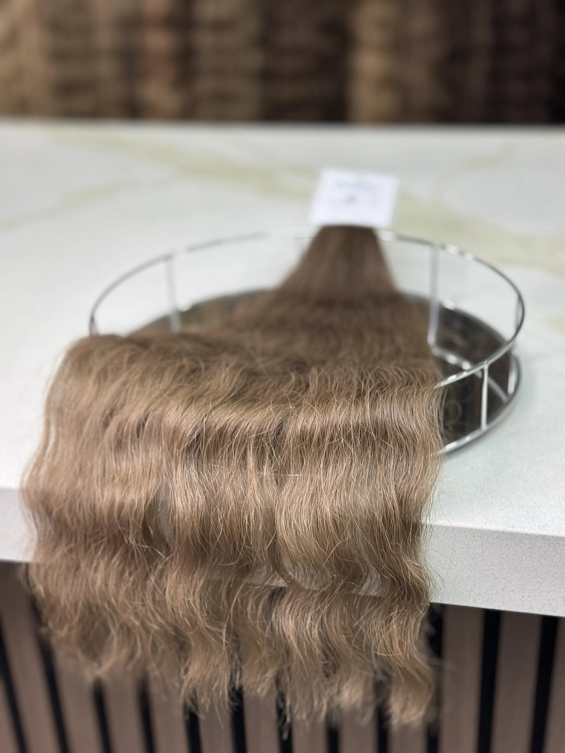K-tip Slavic hair, colored, curly 22 inch, 66gr, 105str