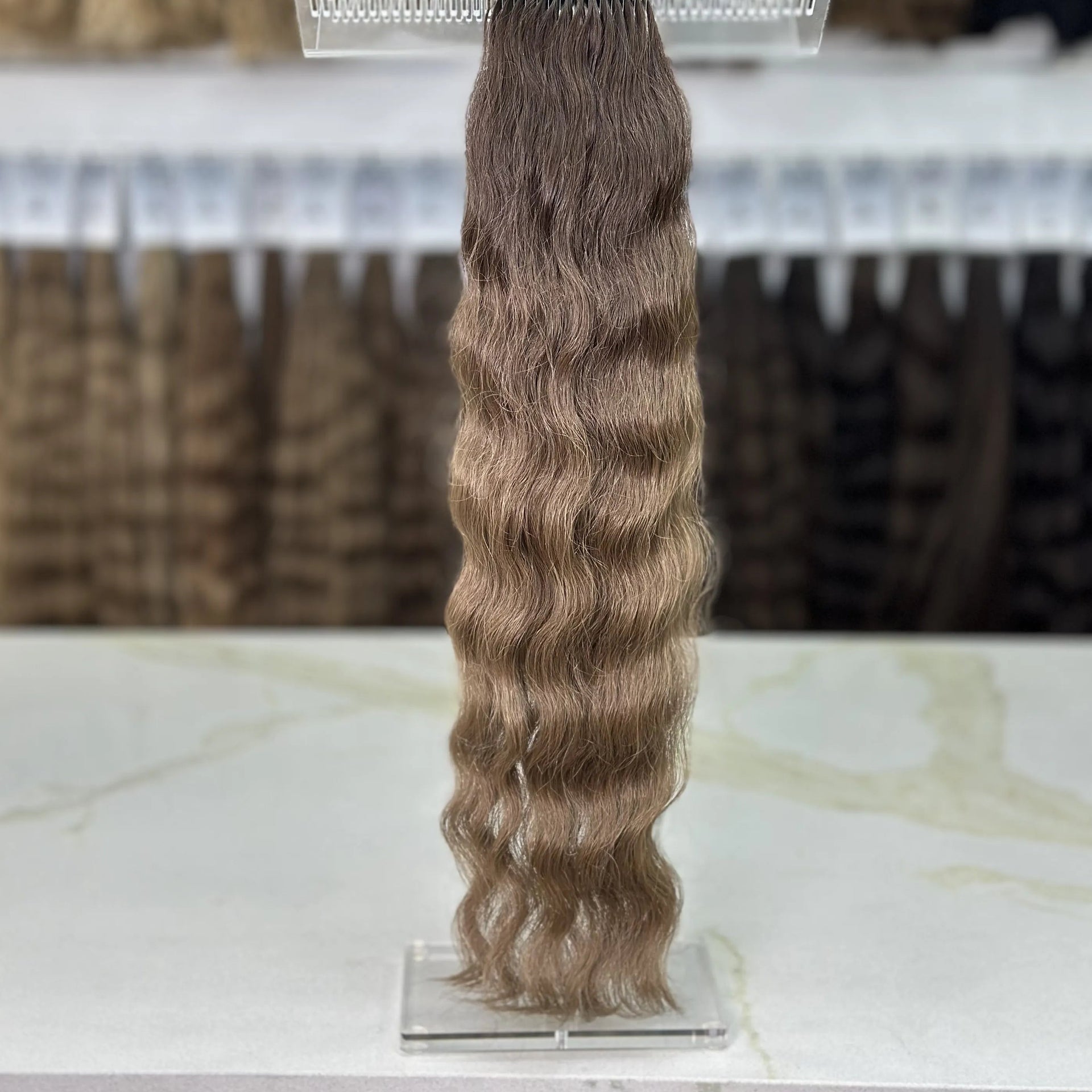 K-tip Slavic hair, colored, wavy 22 inch, 98gr, 208str