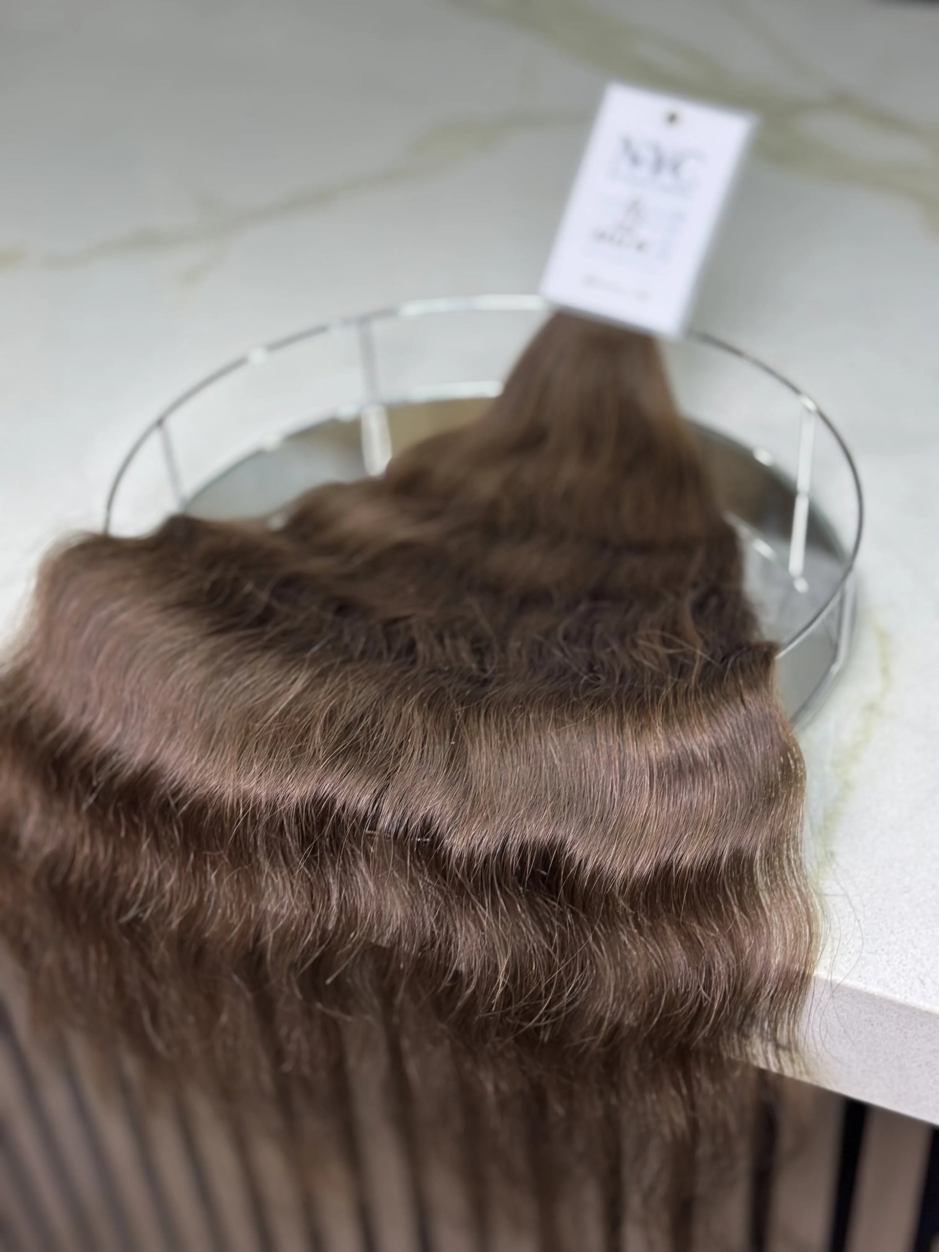 K-tip Slavic hair, colored, curly 22 inch, 103gr, 172str