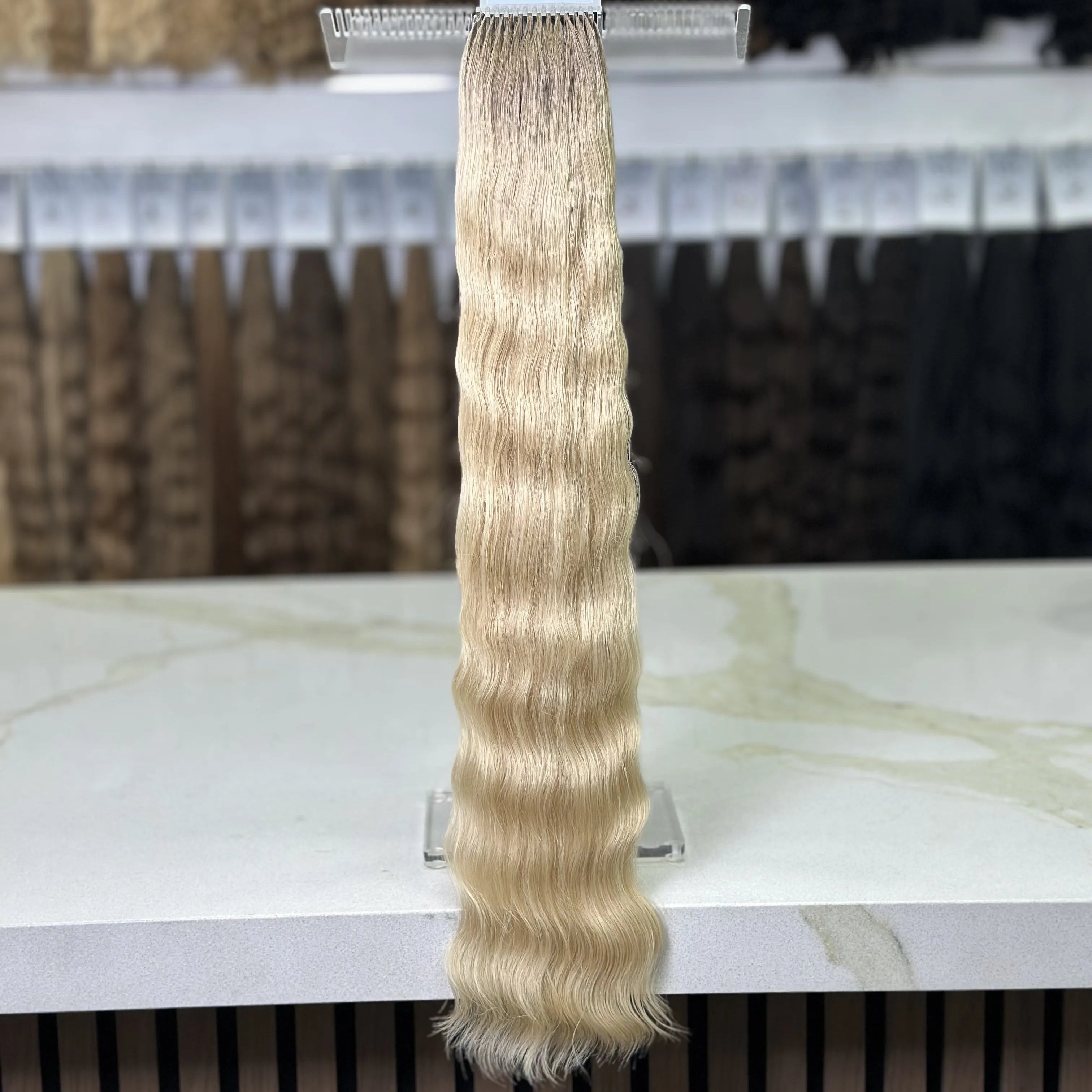 K-tip Slavic hair, colored, wavy 26 inch, 135gr, 221str - LUXHAIRNYCSHOP