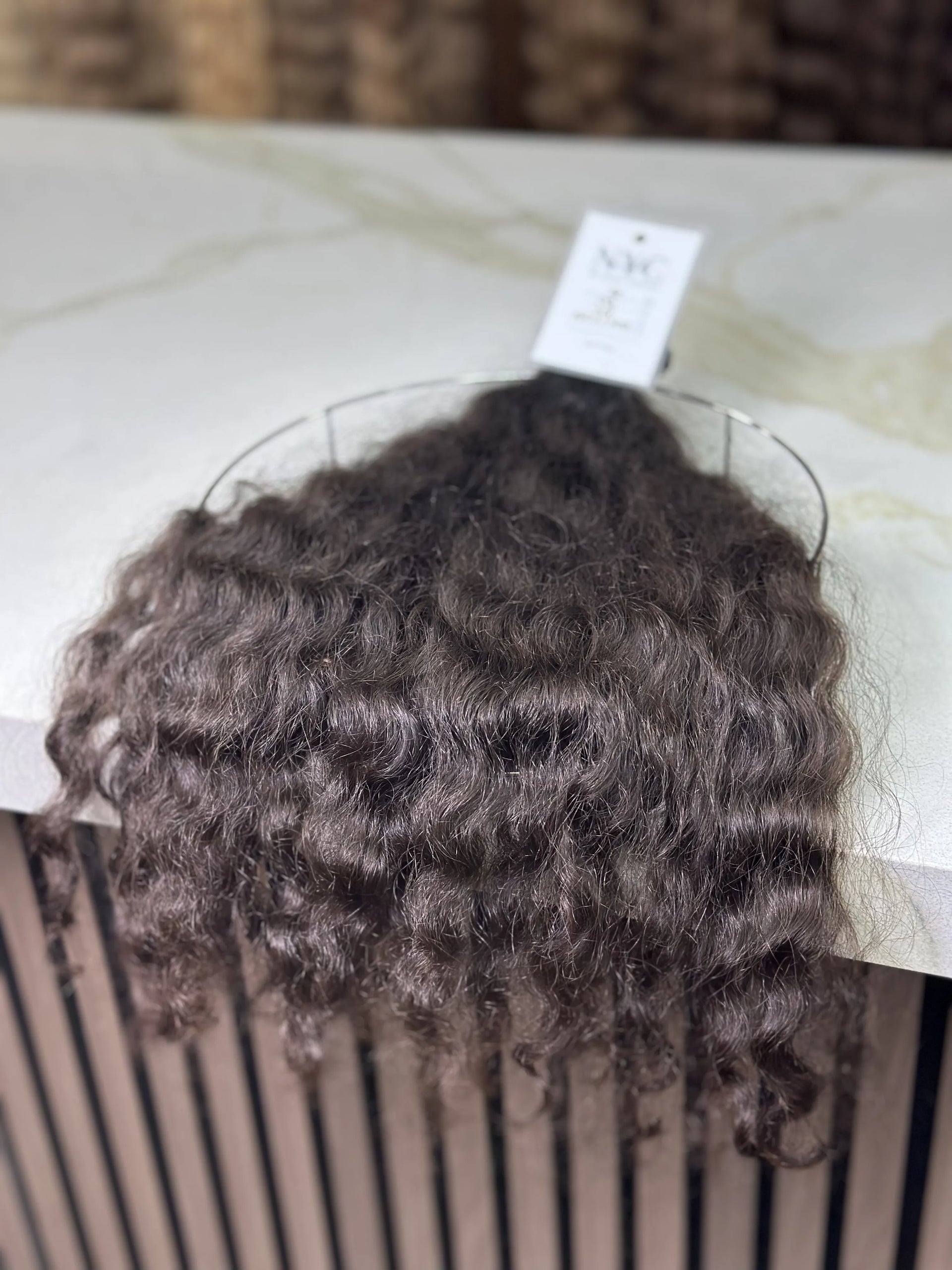 K-tip Slavic hair, colored, curly 22 inch, 118gr, 243str