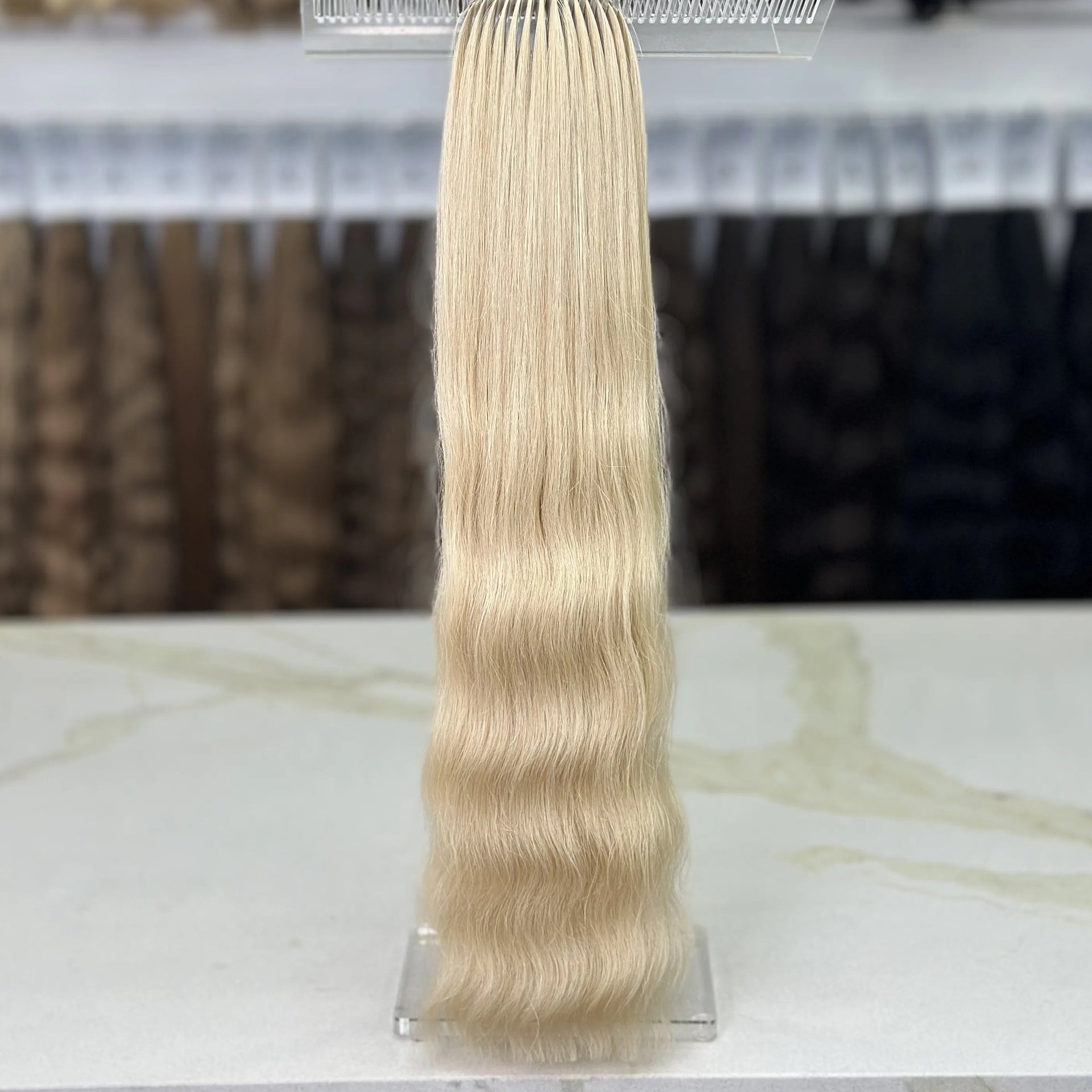 K-tip Slavic hair, colored, wavy 22 inch, 135gr, 226str