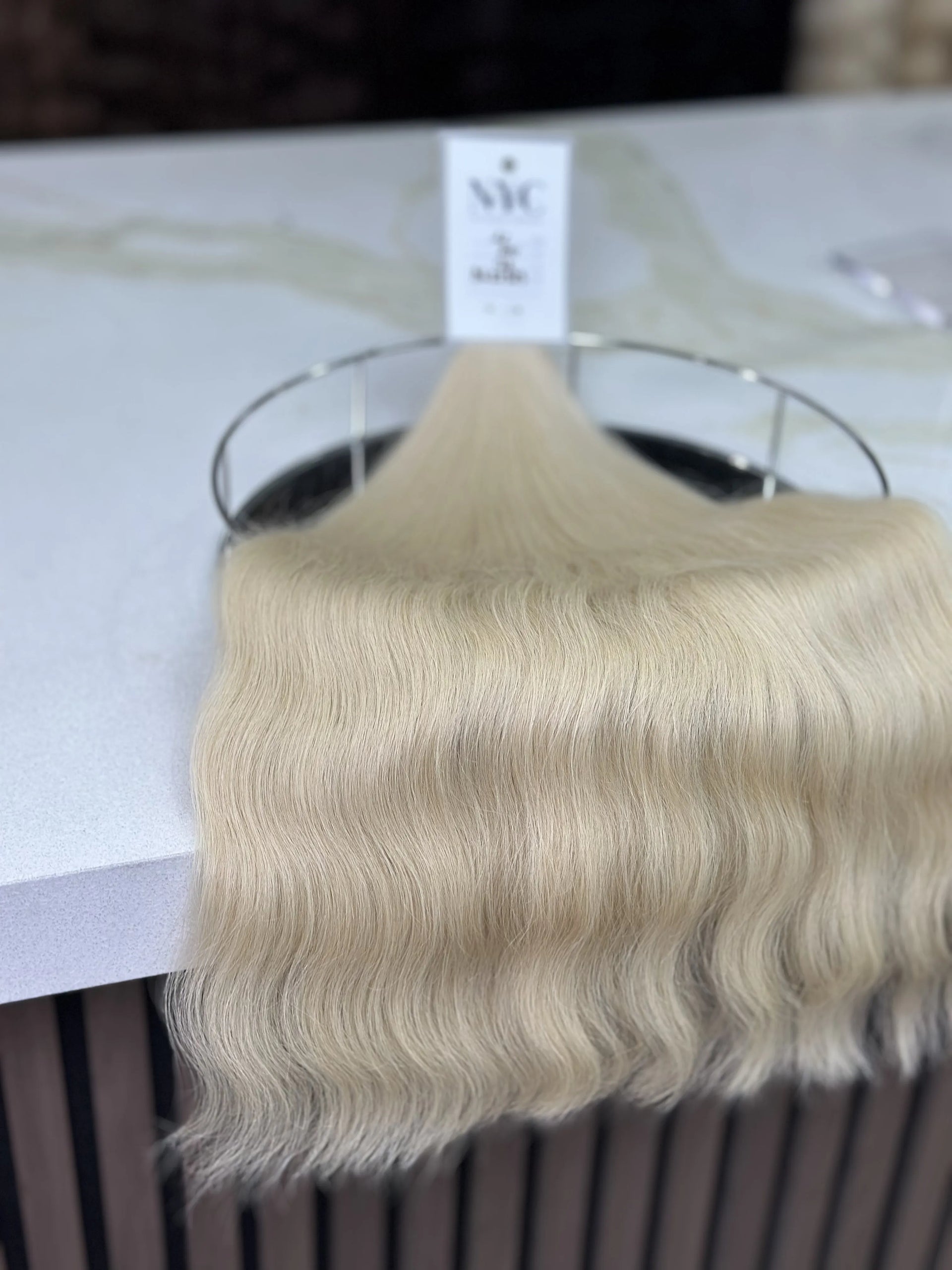 K-tip Slavic hair, colored, wavy 22 inch, 138gr, 241str