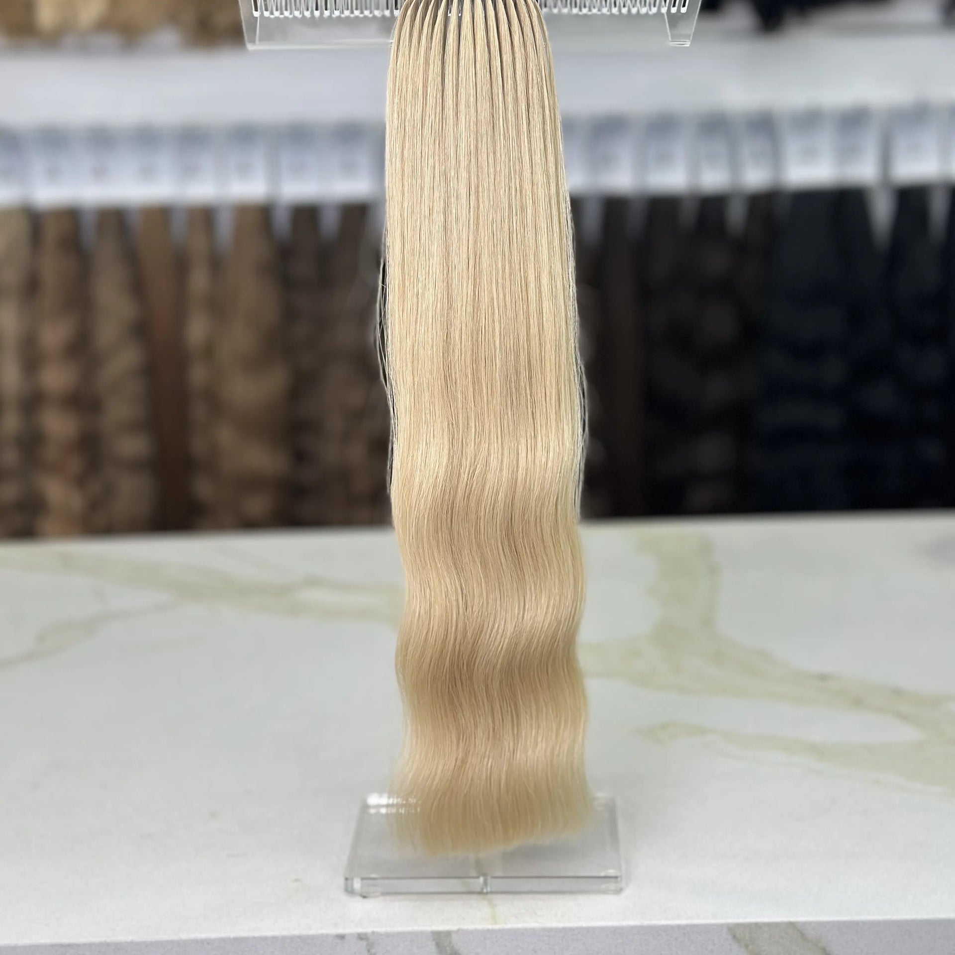 K-tip Slavic hair, colored, wavy 22 inch, 122gr, 175str