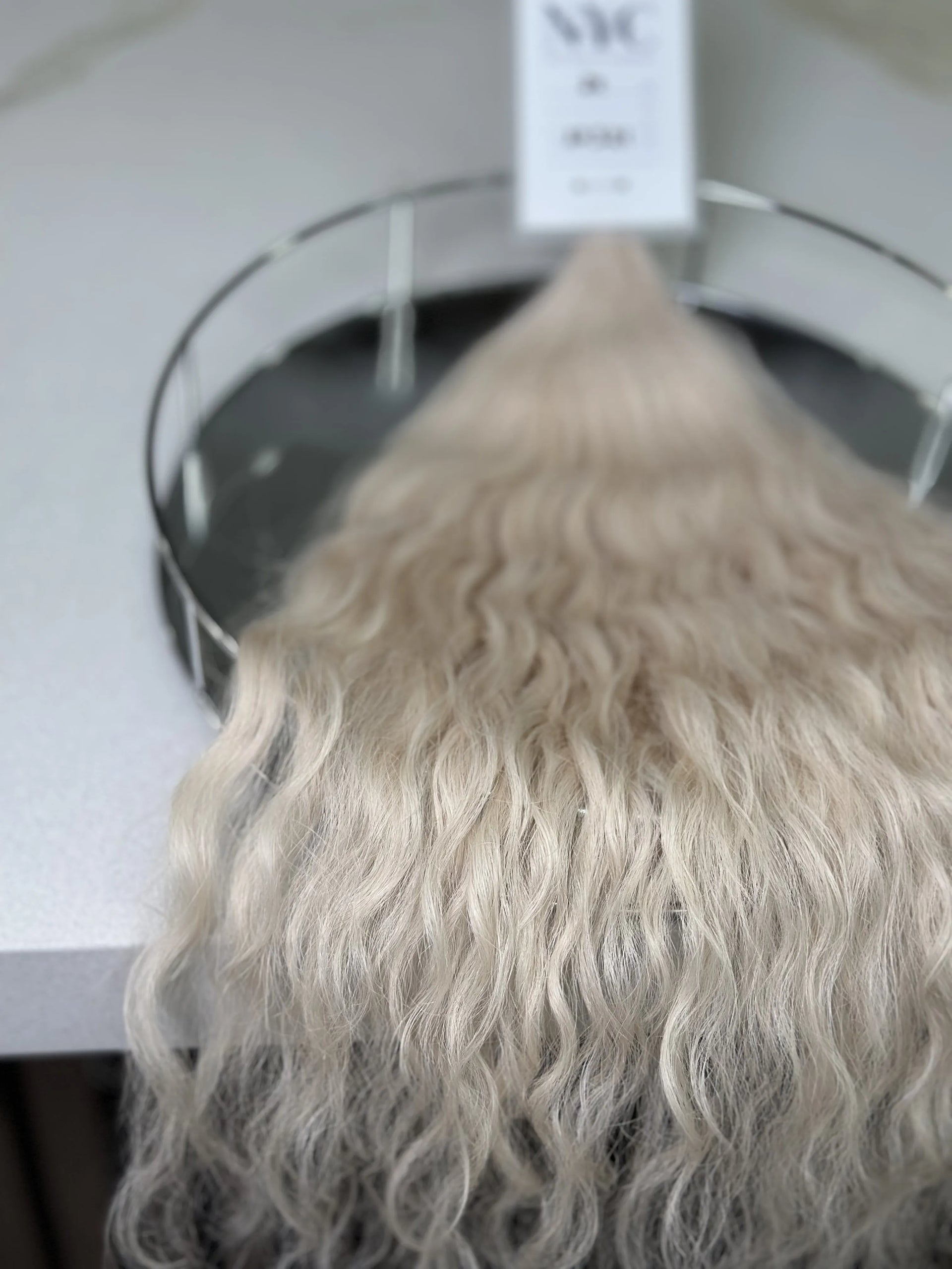 Bulk Slavic hair, colored ,curly 22 inch: 90g